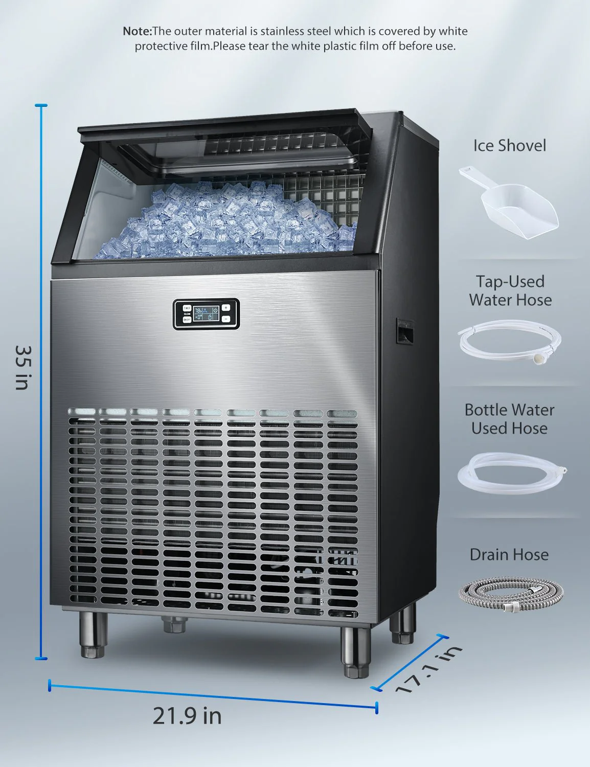 265LBS Freestanding Commercial Ice Maker - Image 4