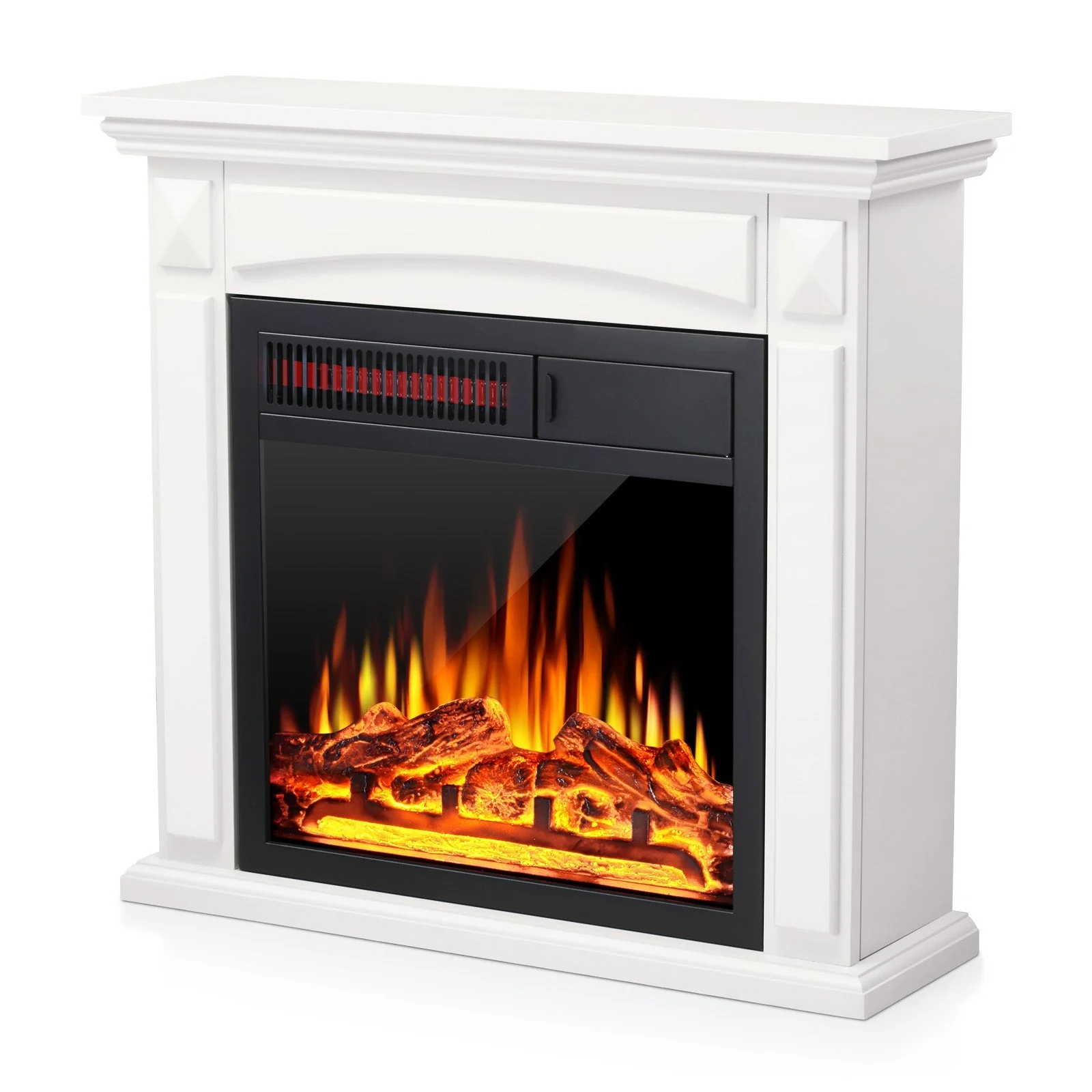 27” Electric Fireplace Mantel Wooden Surround Firebox M1806 - Image 10