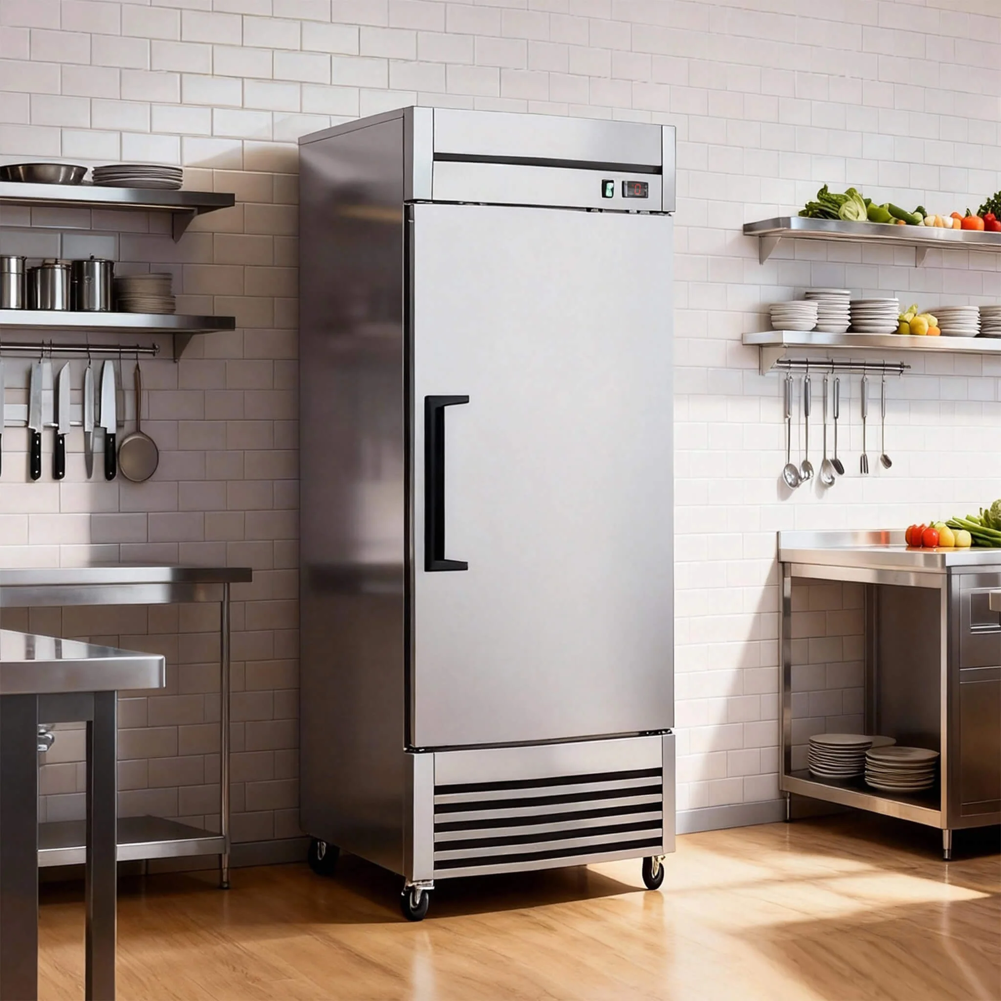 27-Inch 20.5 Cu.Ft Commercial Solid Door Stainless Steel Reach-In Freezer (SAK29705) - Image 13