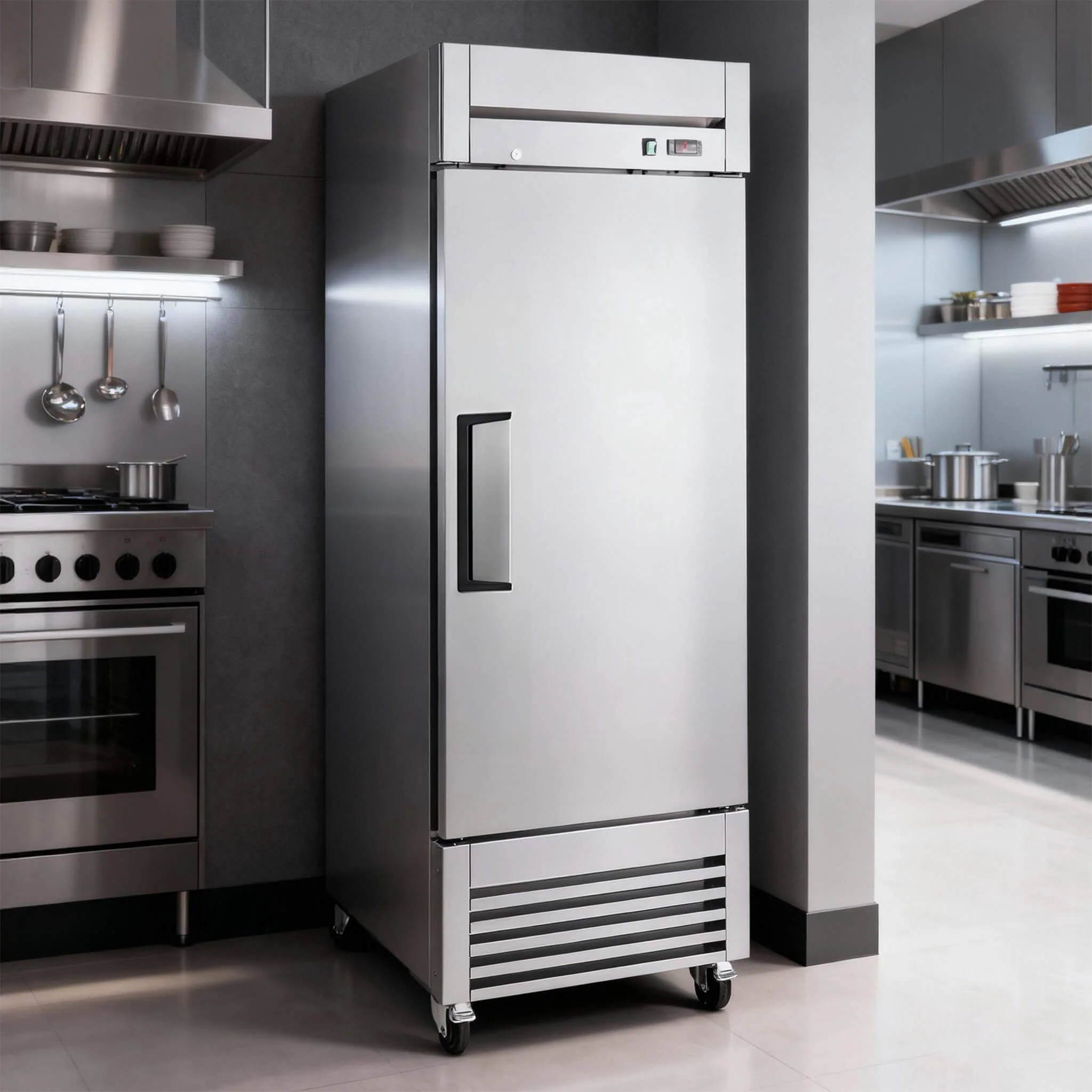 27-Inch 20.5 Cu.Ft Commercial Solid Door Stainless Steel Reach-In Freezer (SAK29705) - Image 5