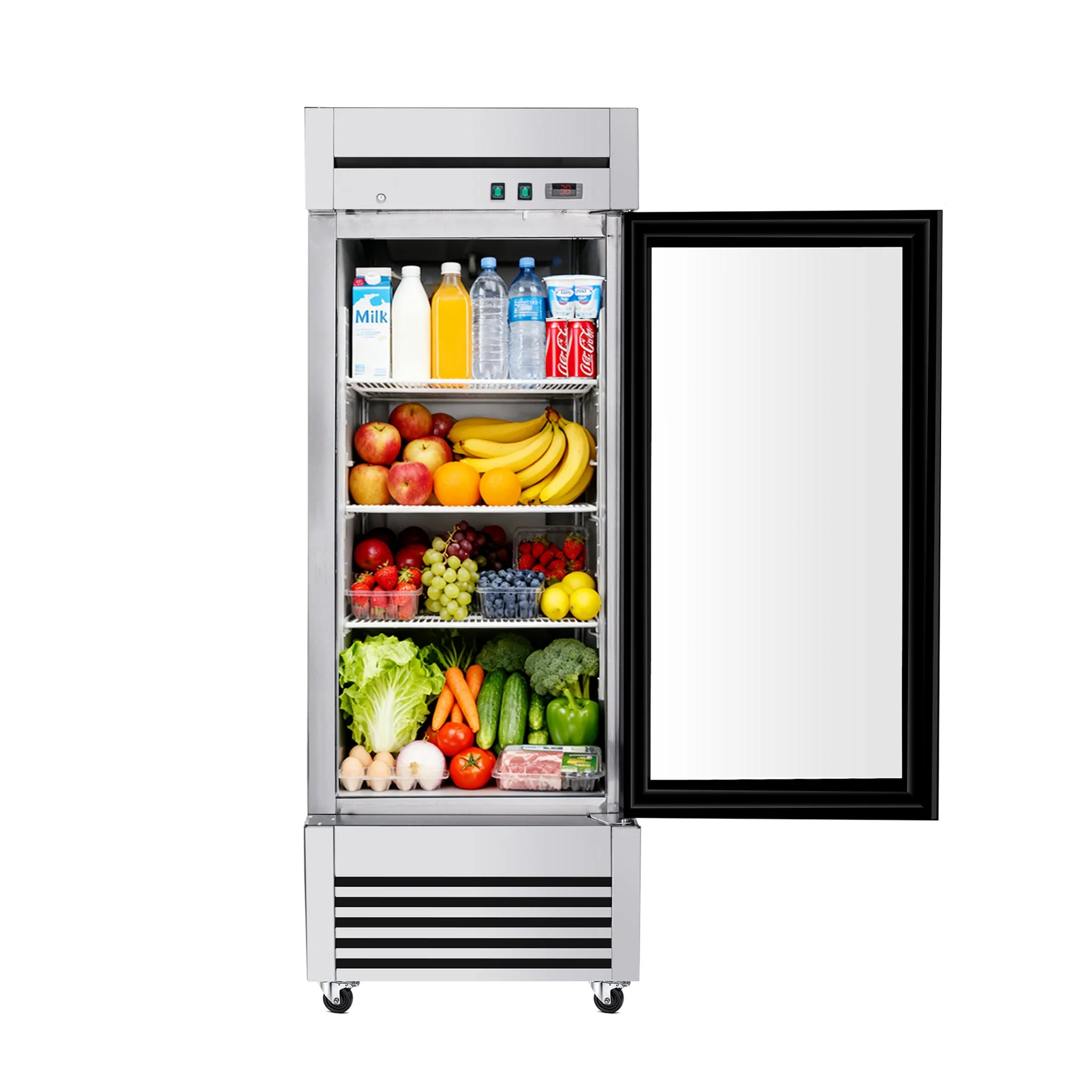 27-Inch Commercial Single Glass Door Reach-In Display Refrigerator (SAK30864) - Image 3