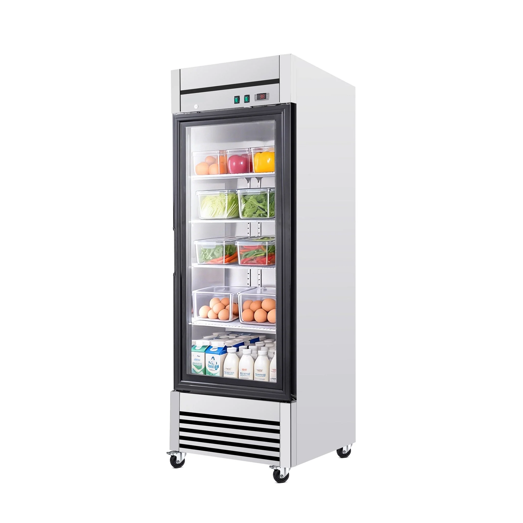 27-Inch Commercial Single Glass Door Reach-In Display Refrigerator (SAK30864) - Image 7