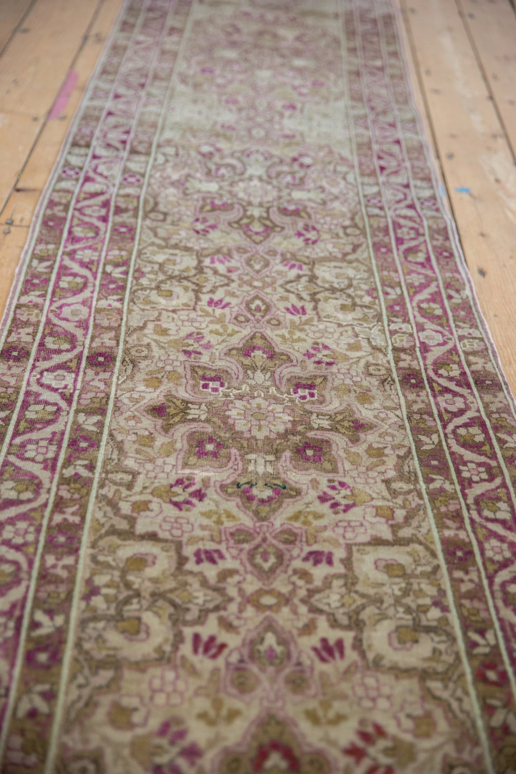 2x11 Vintage Distressed Yezd Rug Runner - Image 4