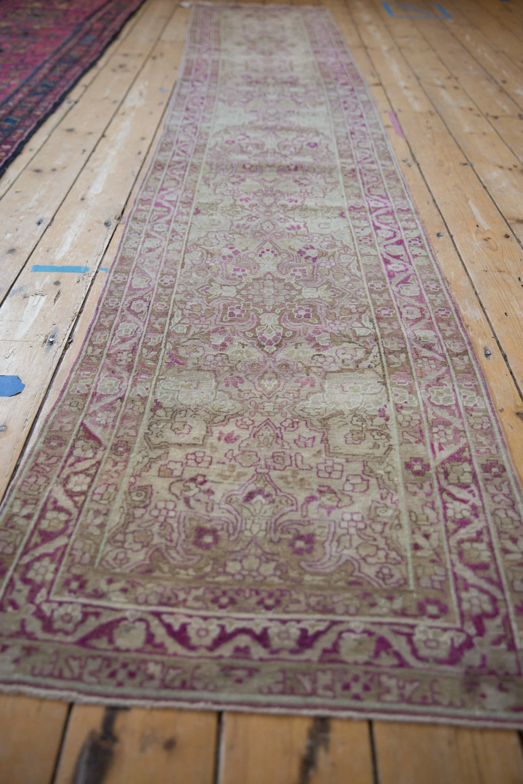 2x11 Vintage Distressed Yezd Rug Runner - Image 6