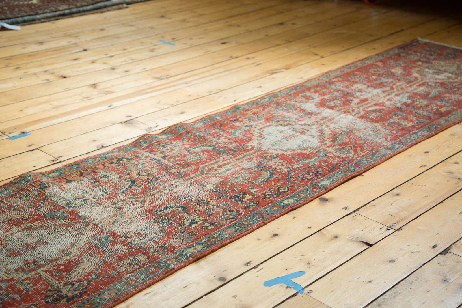 2x13.5 Antique Heriz Rug Runner - Image 10