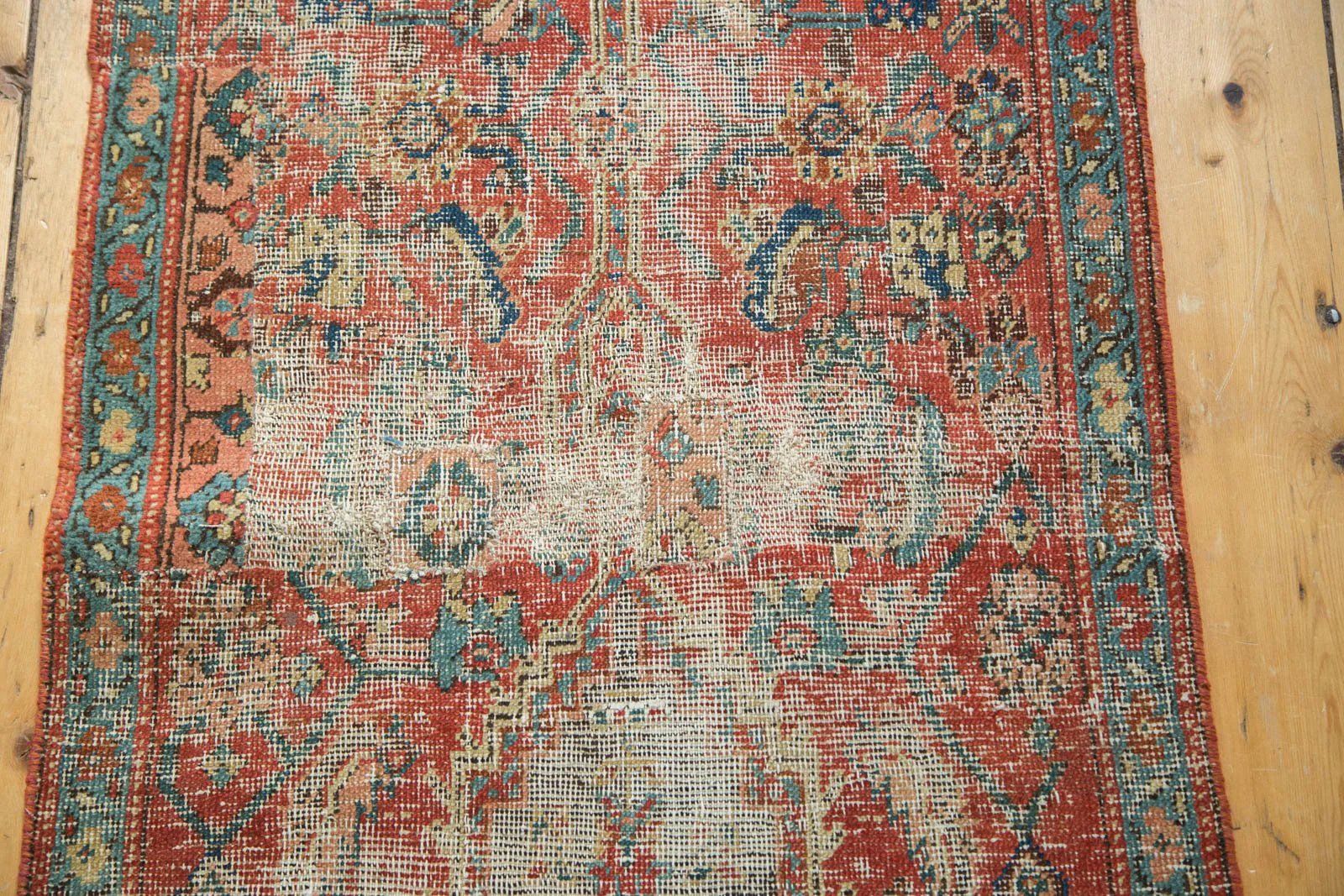 2x13.5 Antique Heriz Rug Runner - Image 5