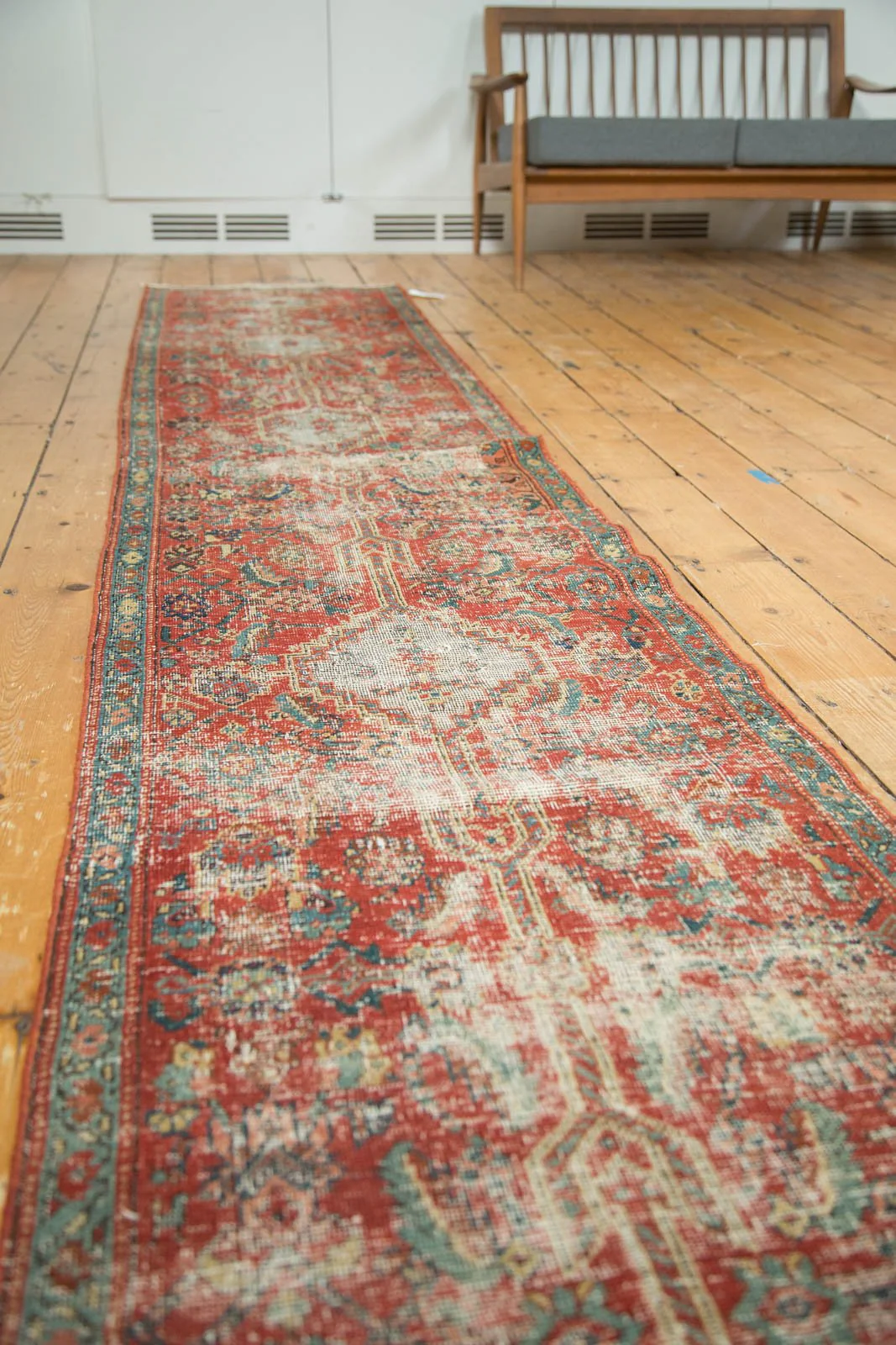 2x13.5 Antique Heriz Rug Runner - Image 7