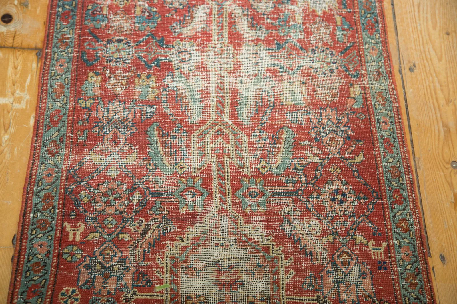 2x13.5 Antique Heriz Rug Runner - Image 8