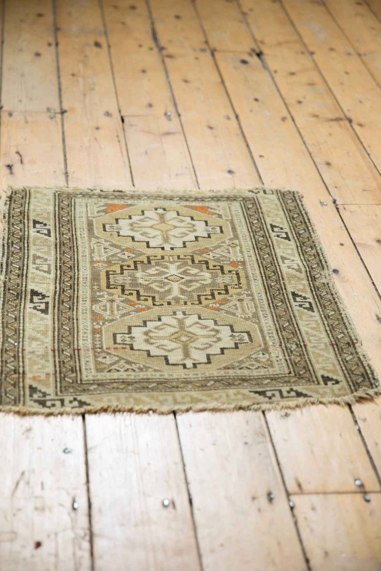2x2.5 Antique Caucasian Square Rug Mat - Image 3