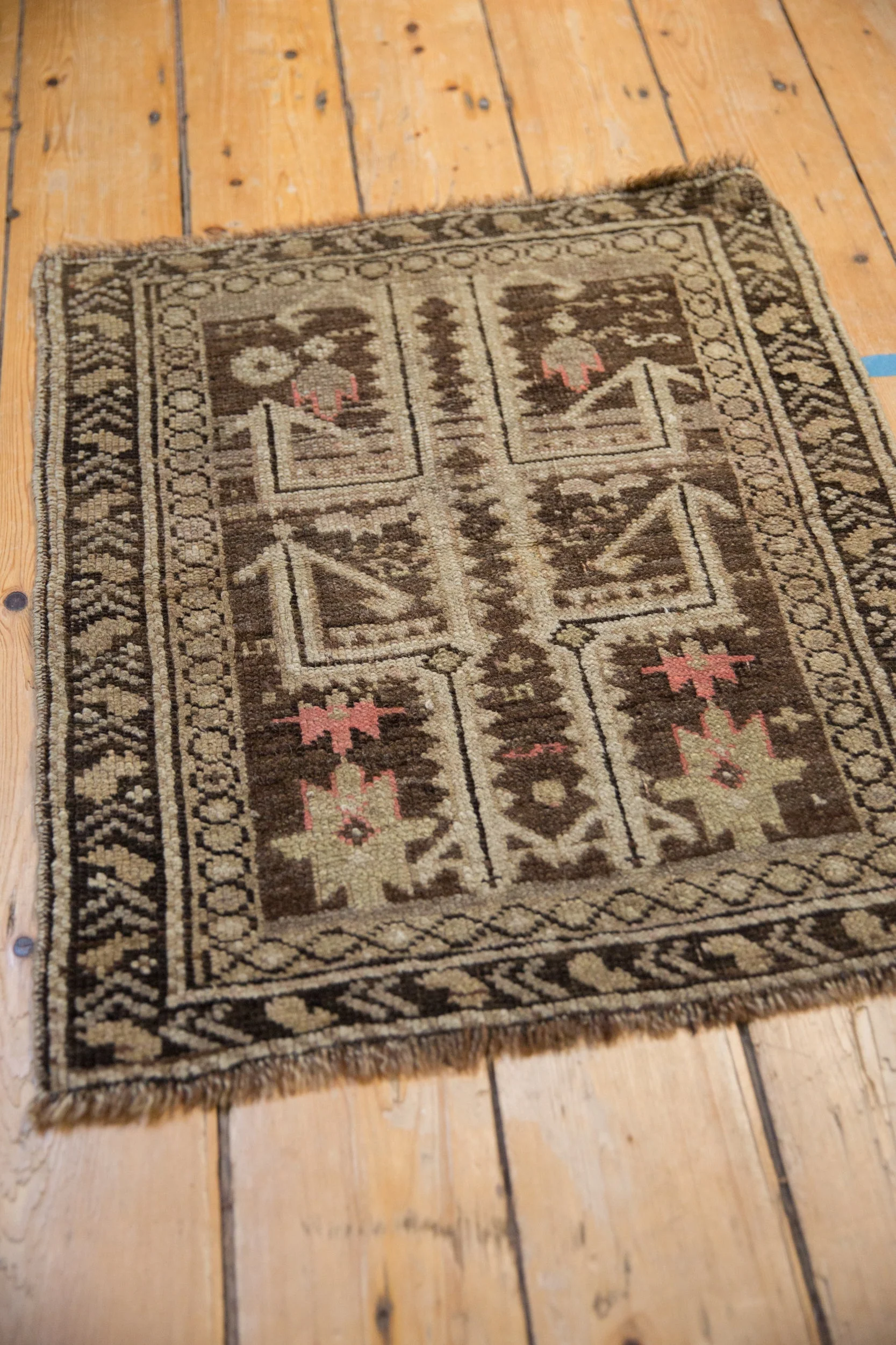 2x2.5 Antique Caucasian Square Rug Mat - Image 6