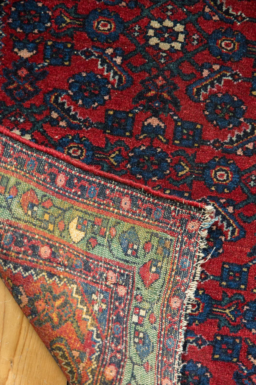 2x2.5 Antique Fine Hamadan Square Rug Mat - Image 11