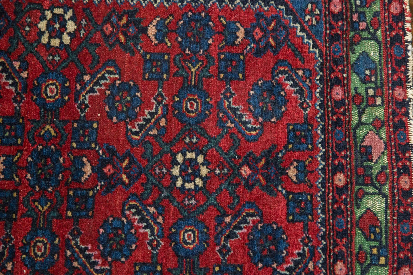 2x2.5 Antique Fine Hamadan Square Rug Mat - Image 3