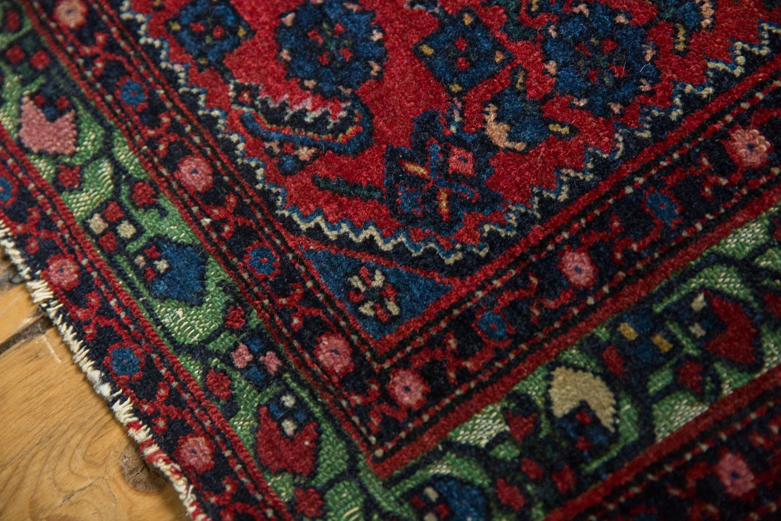 2x2.5 Antique Fine Hamadan Square Rug Mat - Image 6
