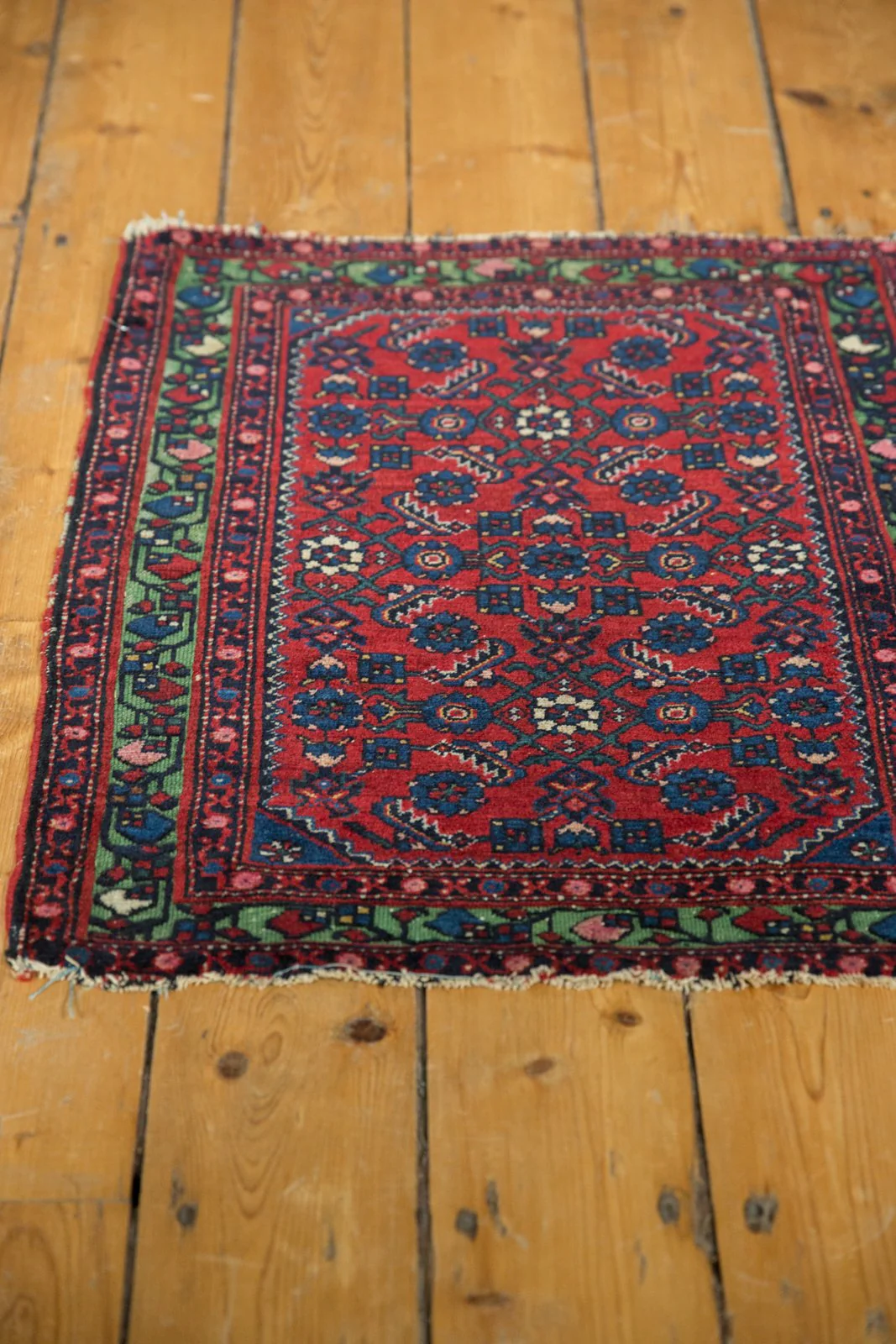 2x2.5 Antique Fine Hamadan Square Rug Mat - Image 8