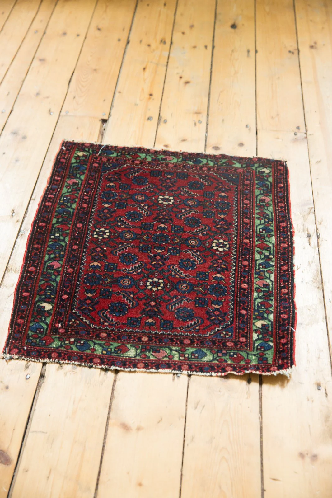 2x2.5 Antique Fine Hamadan Square Rug Mat - Image 9