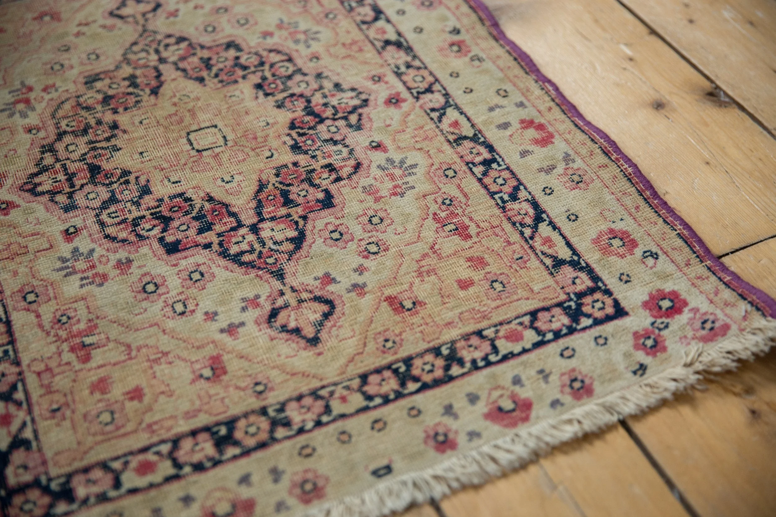 2x2.5 Antique Kerman Square Rug Mat - Image 4