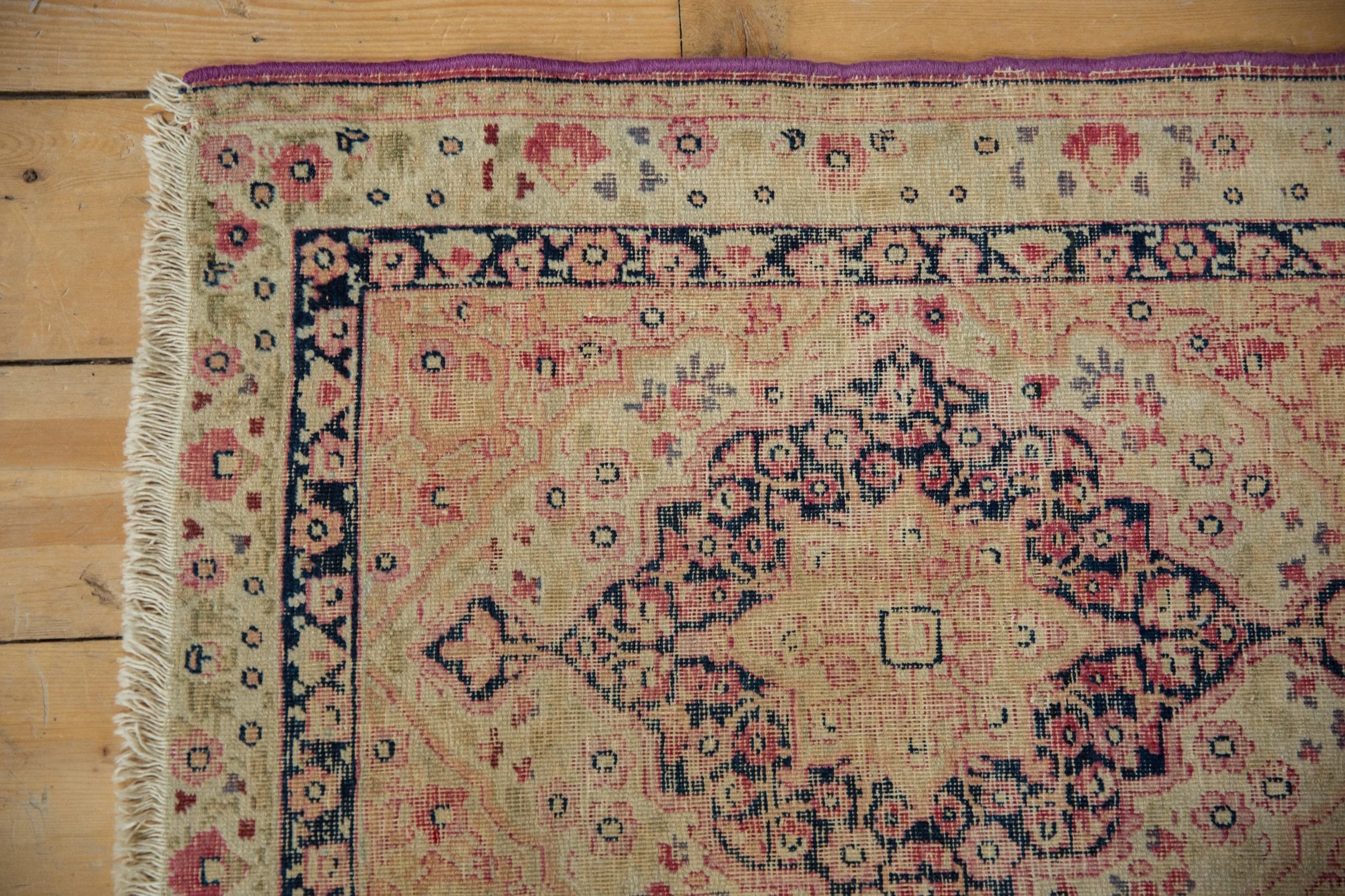 2x2.5 Antique Kerman Square Rug Mat - Image 5