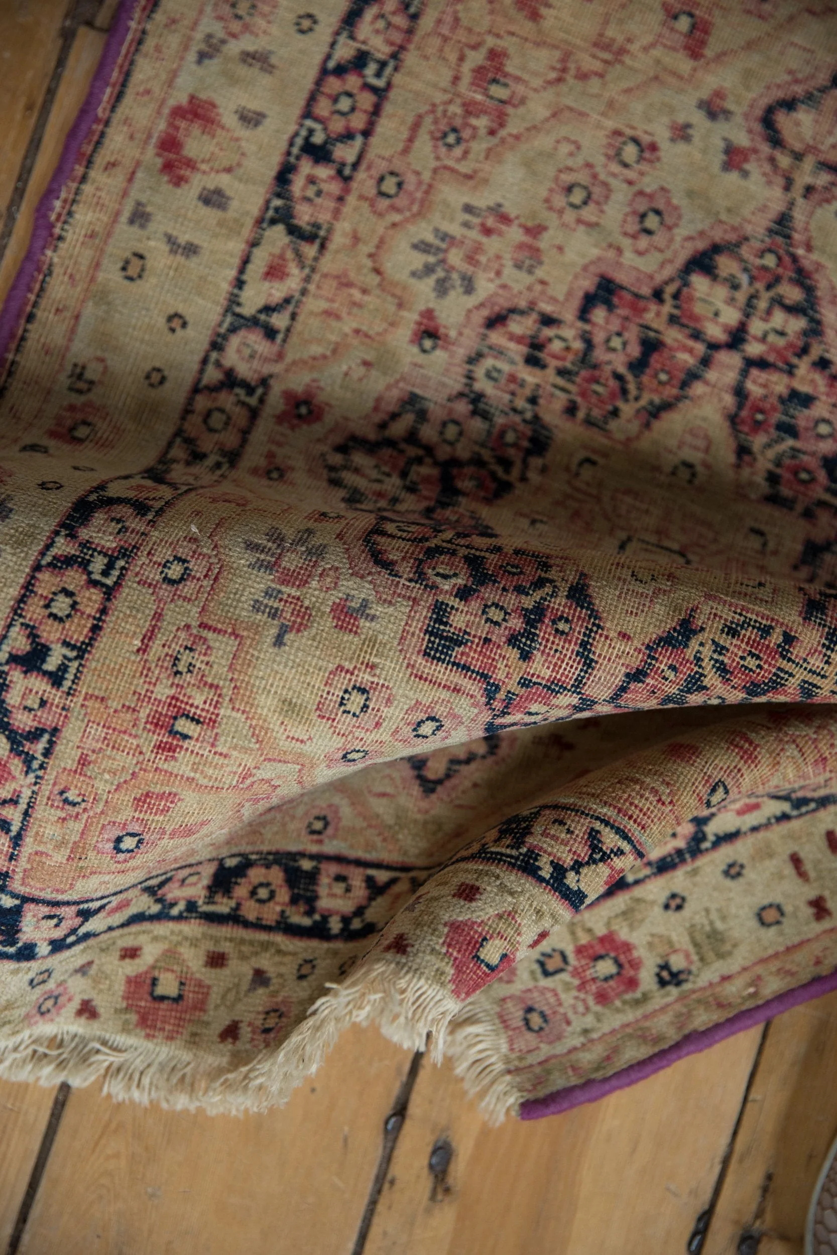 2x2.5 Antique Kerman Square Rug Mat - Image 7