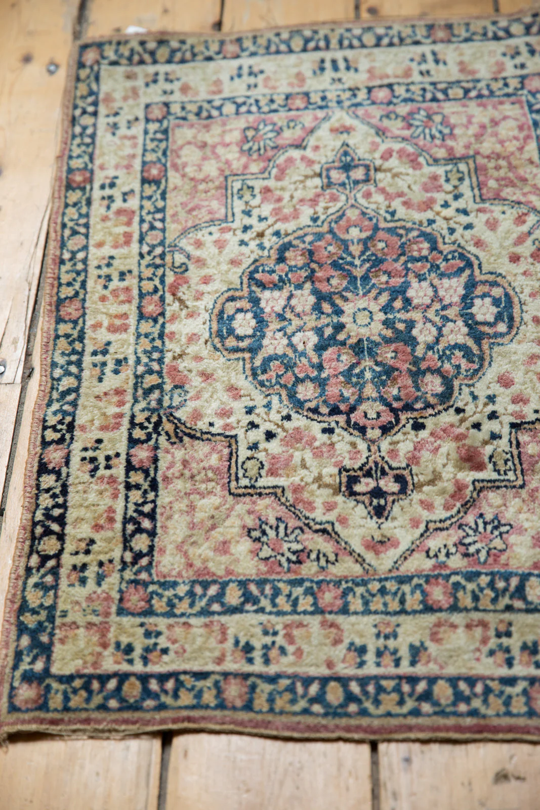 2x2.5 Antique Kerman Square Rug Mat - Image 4
