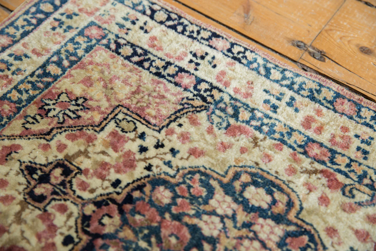 2x2.5 Antique Kerman Square Rug Mat - Image 6
