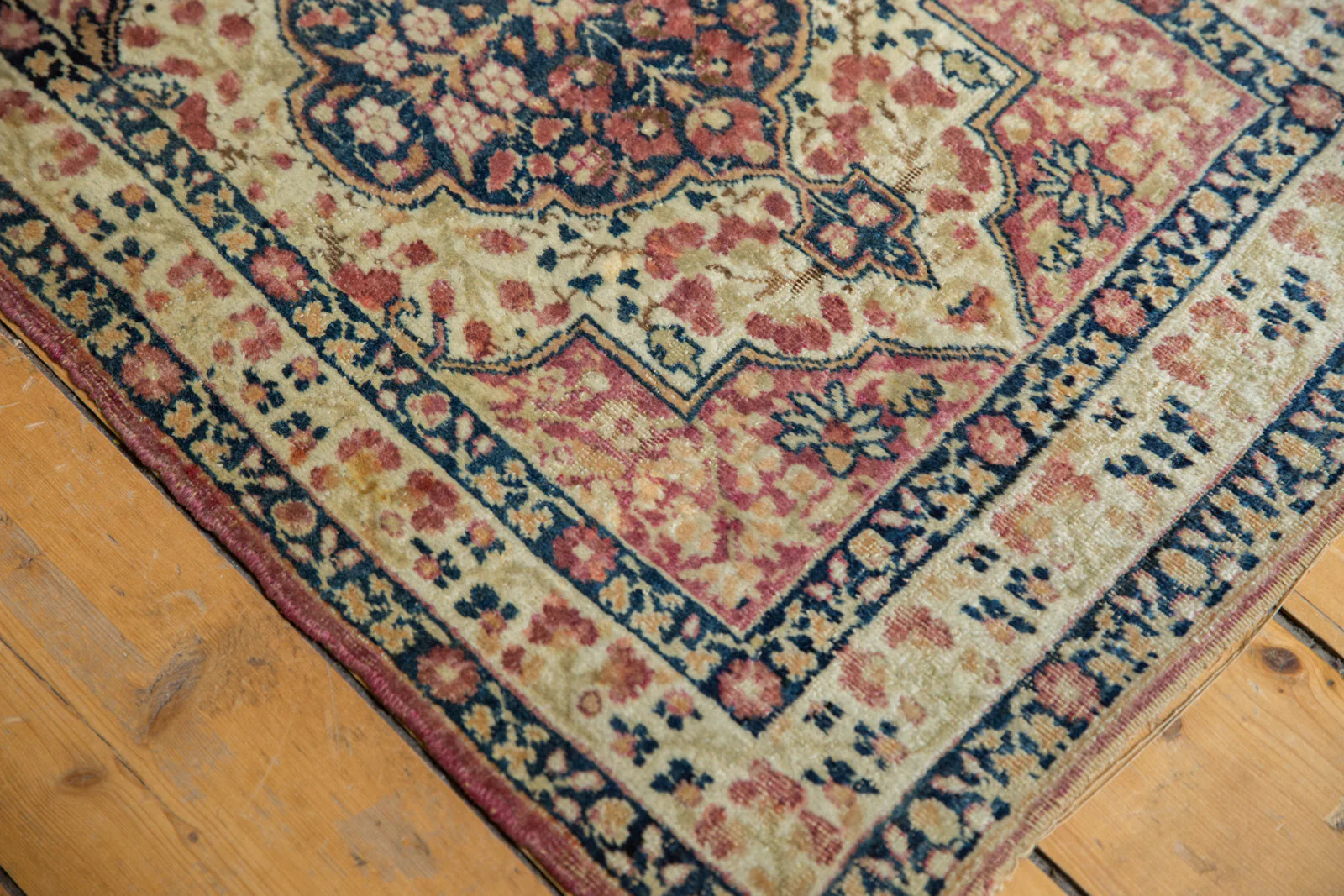 2x2.5 Antique Kerman Square Rug Mat - Image 7