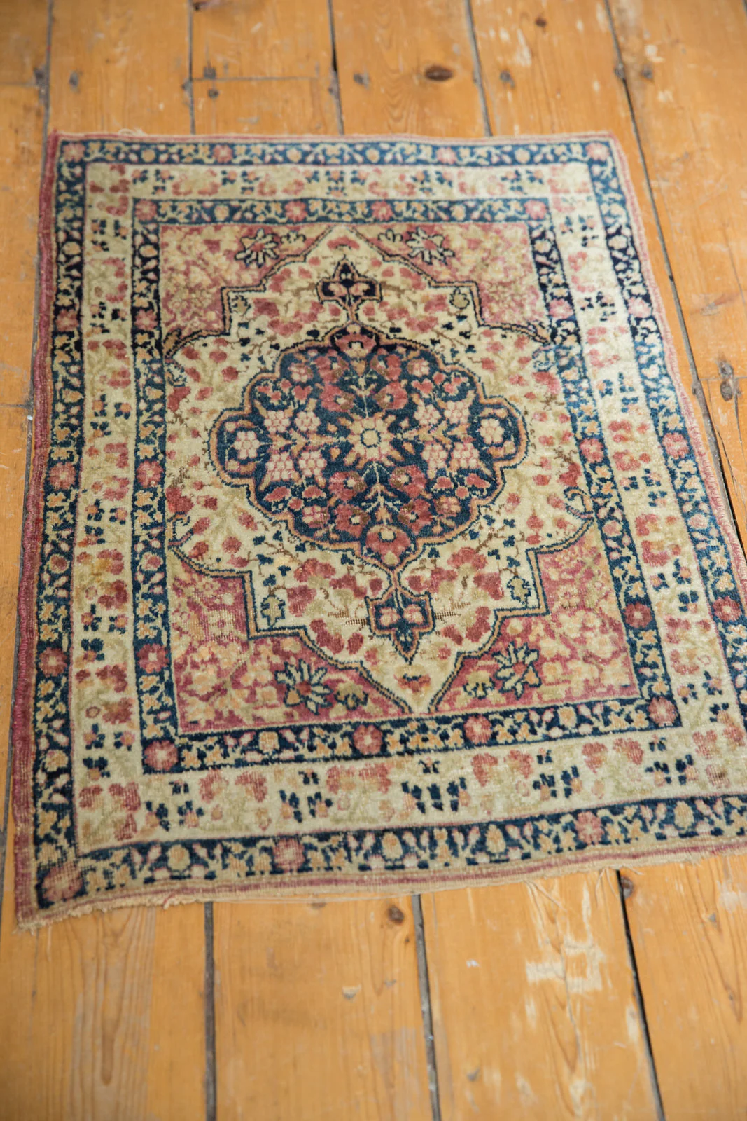 2x2.5 Antique Kerman Square Rug Mat - Image 8