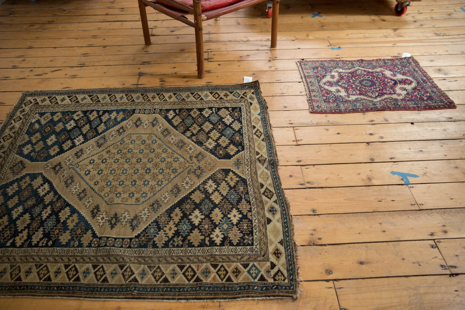 2x2.5 Antique Kermanshah Square Rug Mat - Image 4