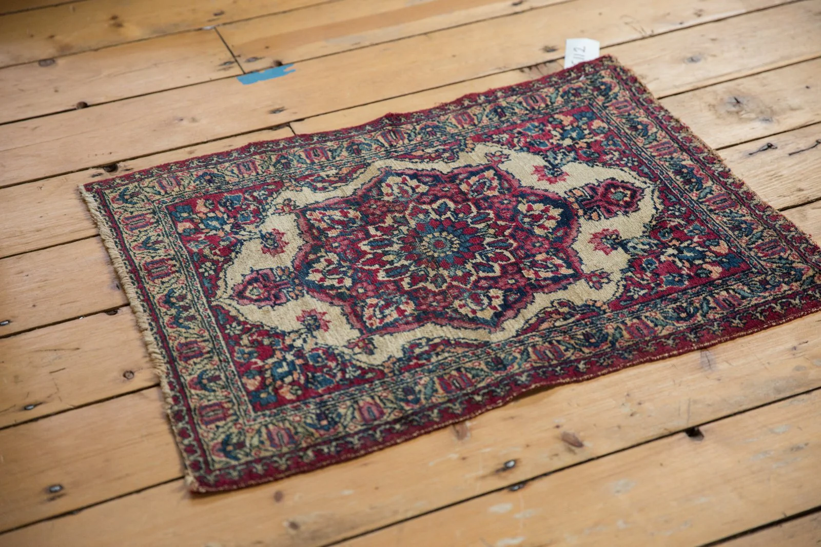 2x2.5 Antique Kermanshah Square Rug Mat - Image 5