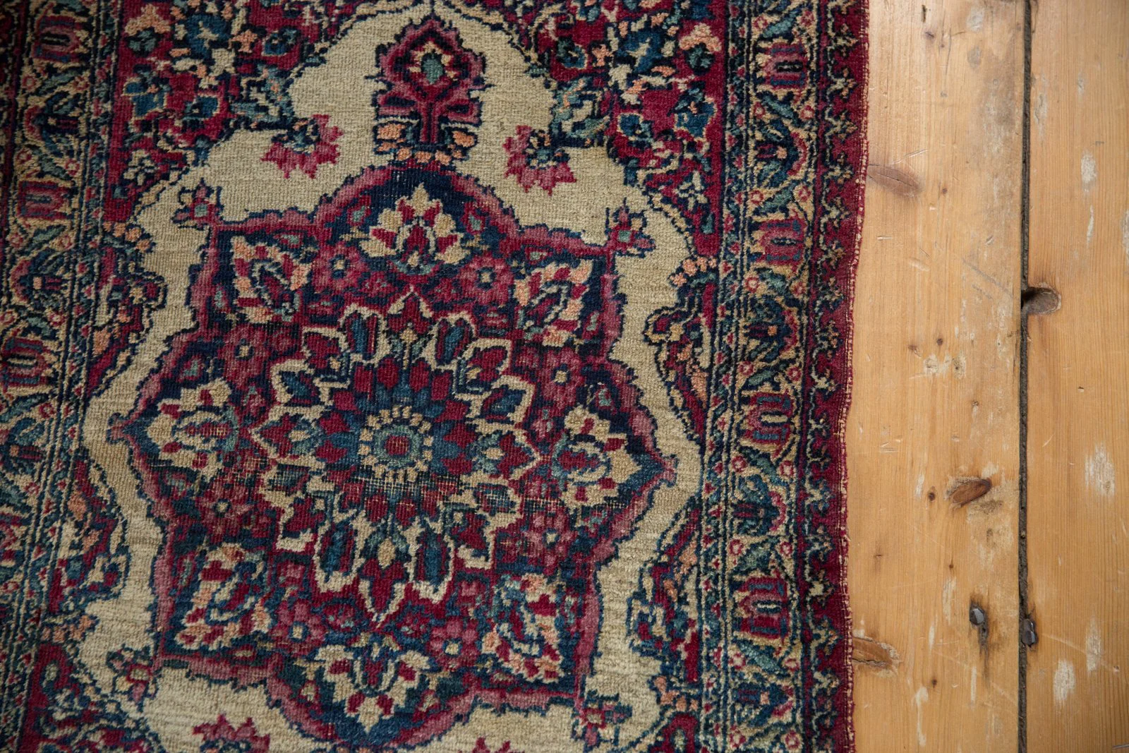 2x2.5 Antique Kermanshah Square Rug Mat - Image 7