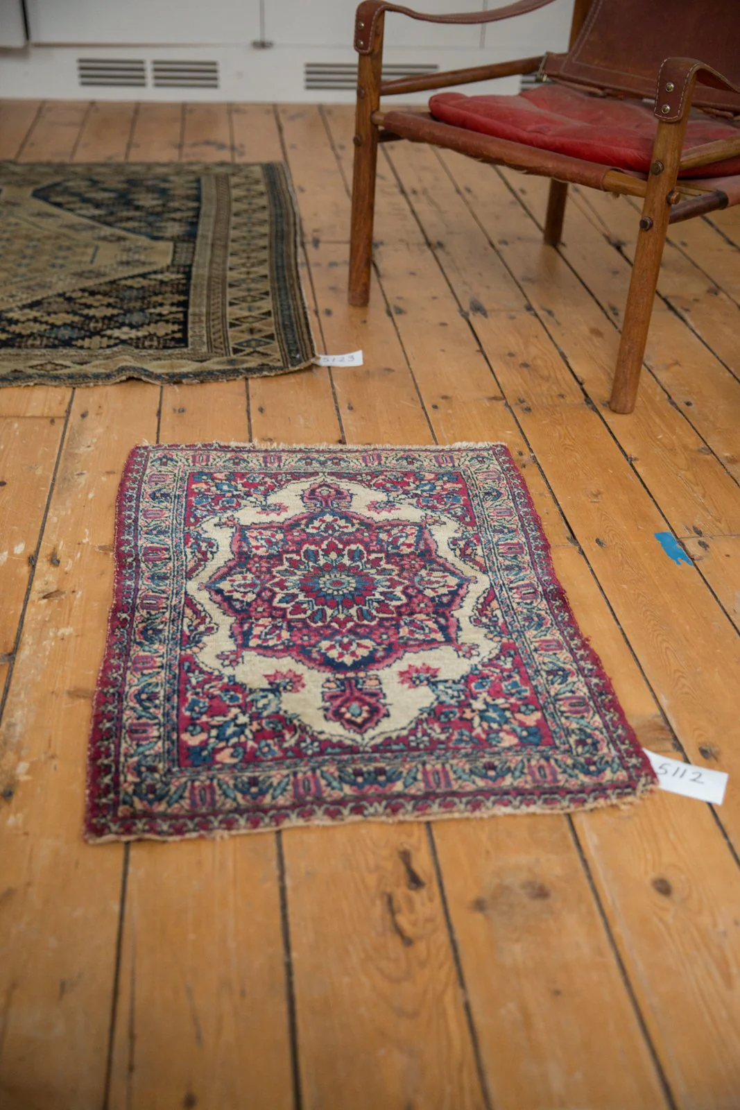 2x2.5 Antique Kermanshah Square Rug Mat - Image 9