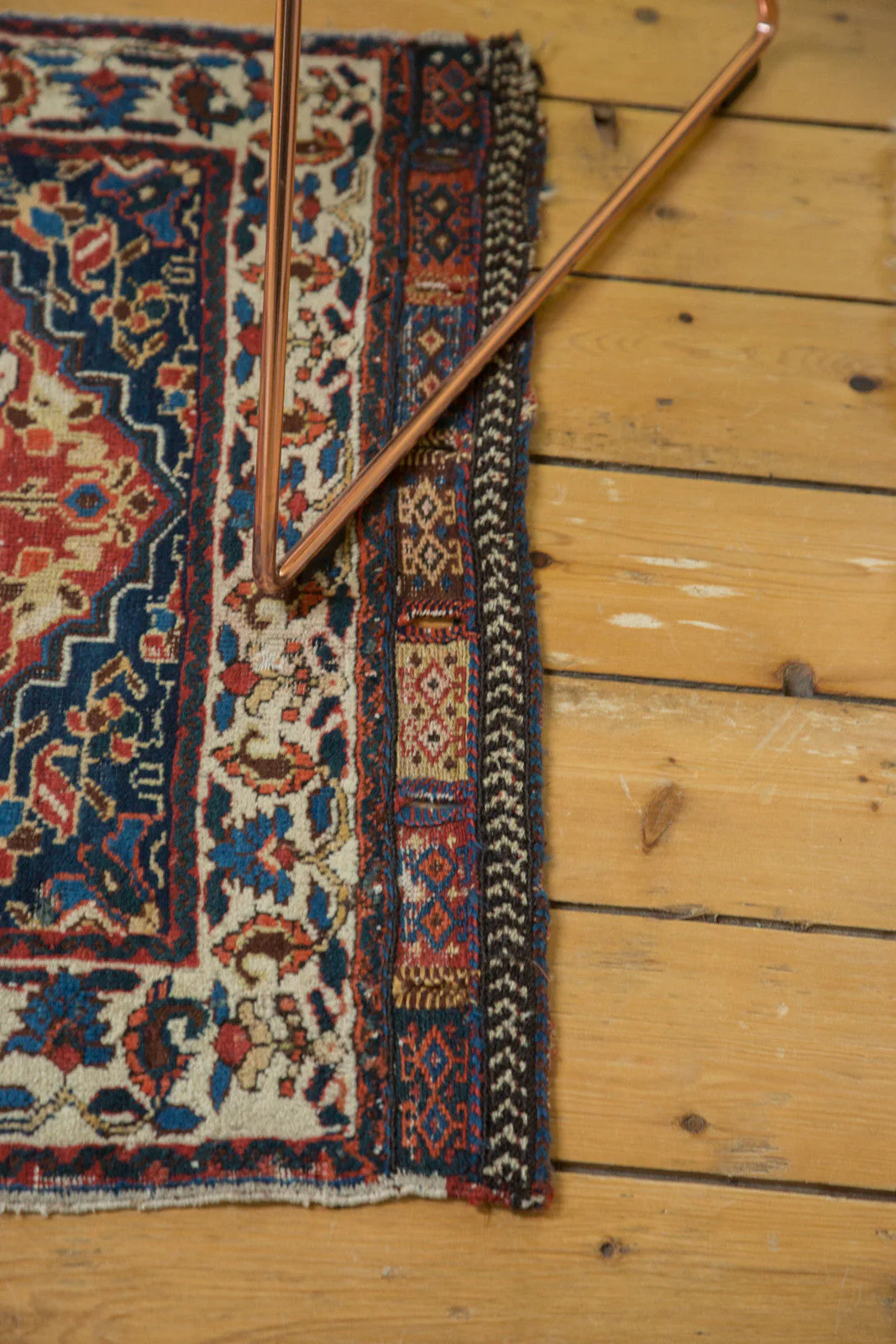 2x2.5 Antique West Persian Square Bag Face Rug Mat - Image 4