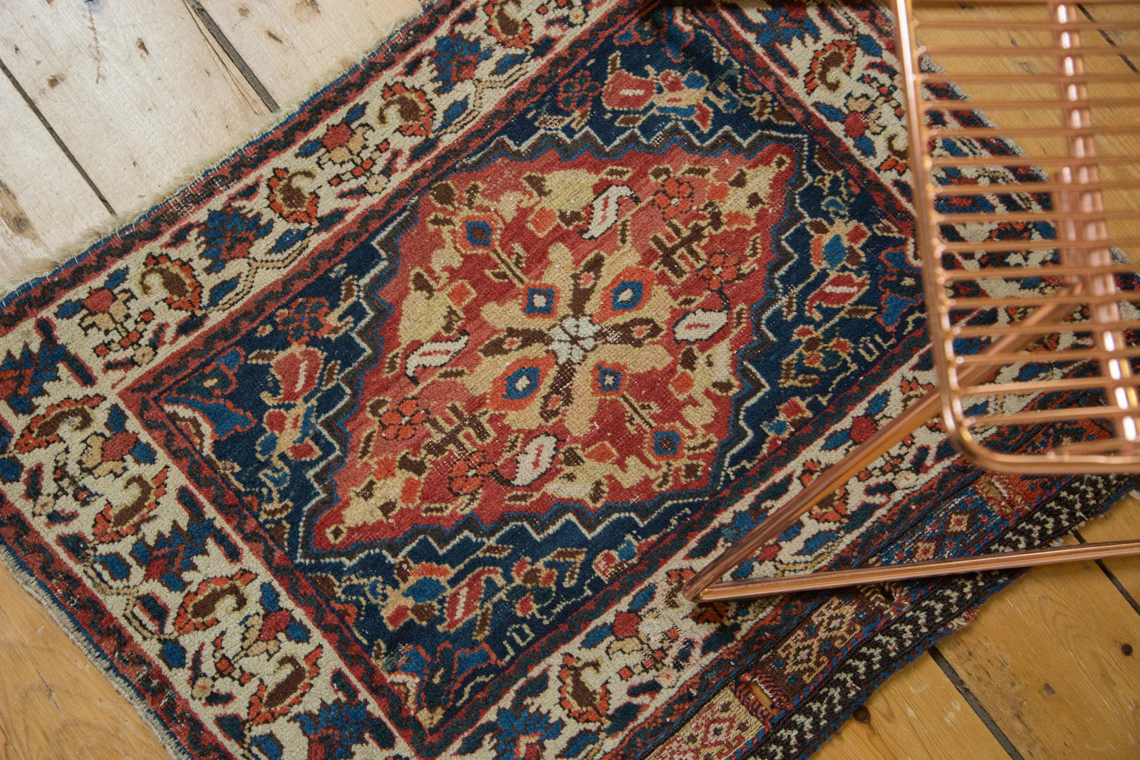 2x2.5 Antique West Persian Square Bag Face Rug Mat - Image 5