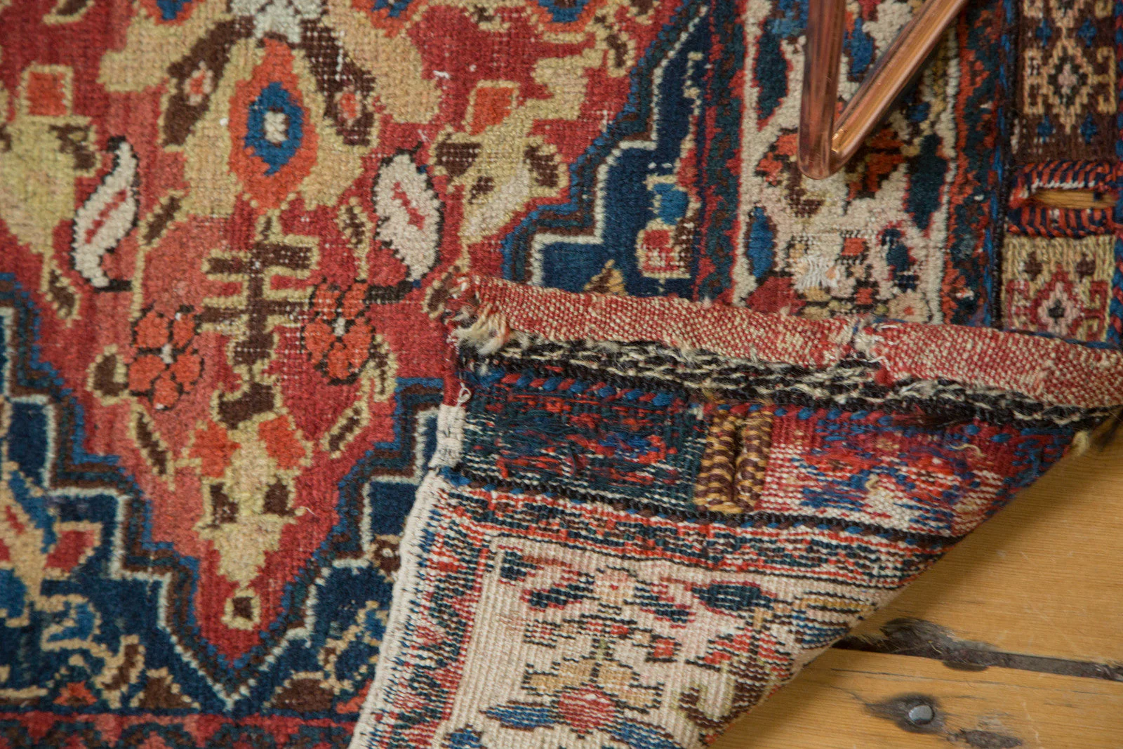 2x2.5 Antique West Persian Square Bag Face Rug Mat - Image 8