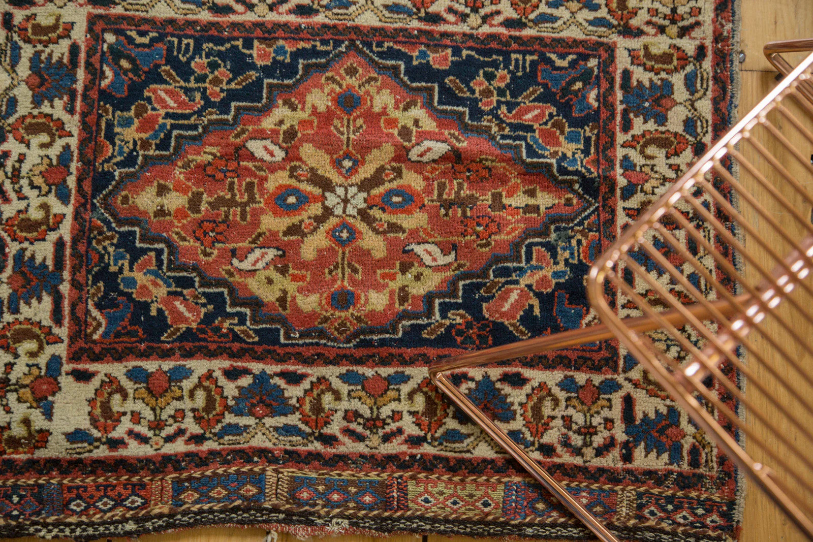 2x2.5 Antique West Persian Square Bag Face Rug Mat - Image 2