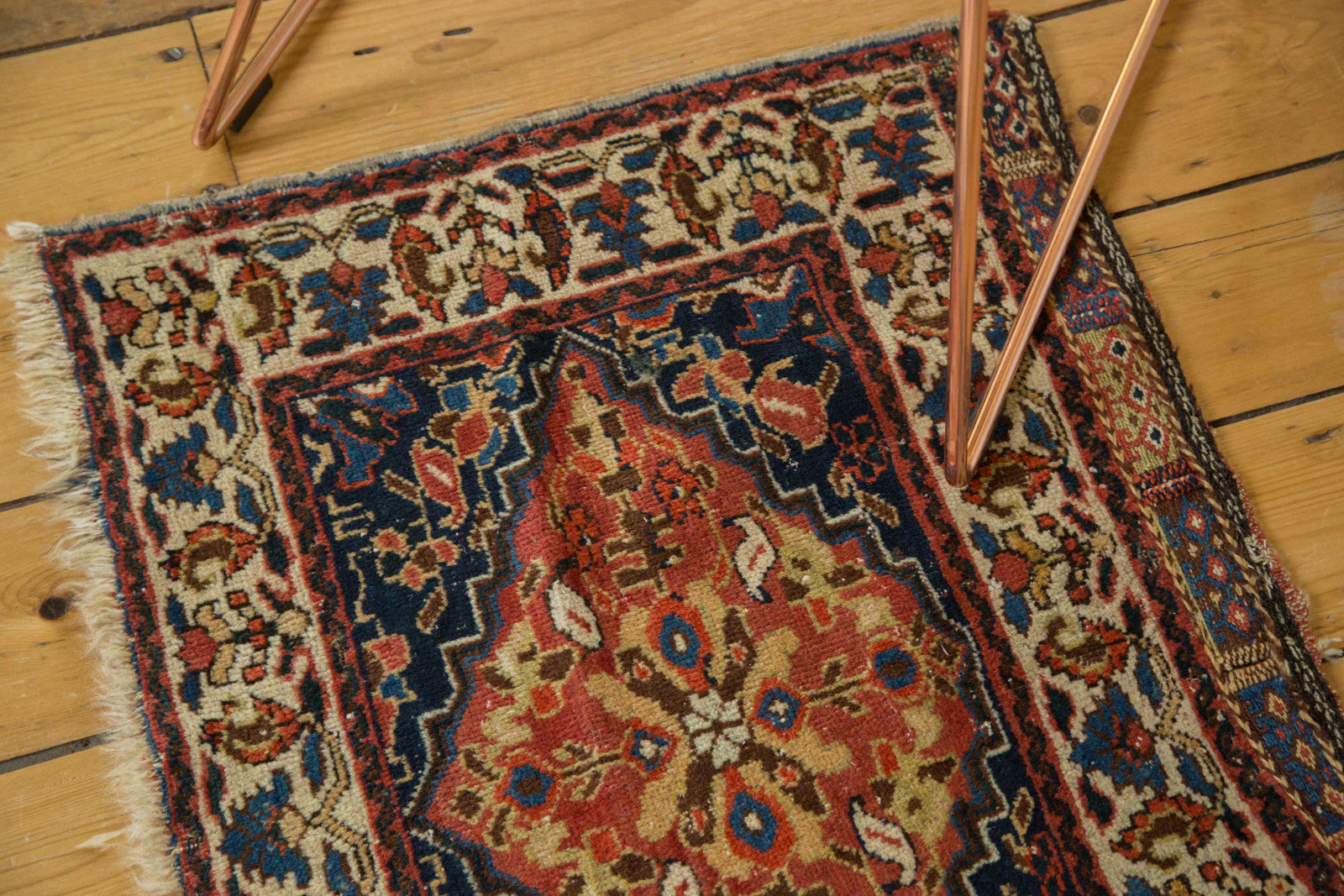 2x2.5 Antique West Persian Square Bag Face Rug Mat - Image 4