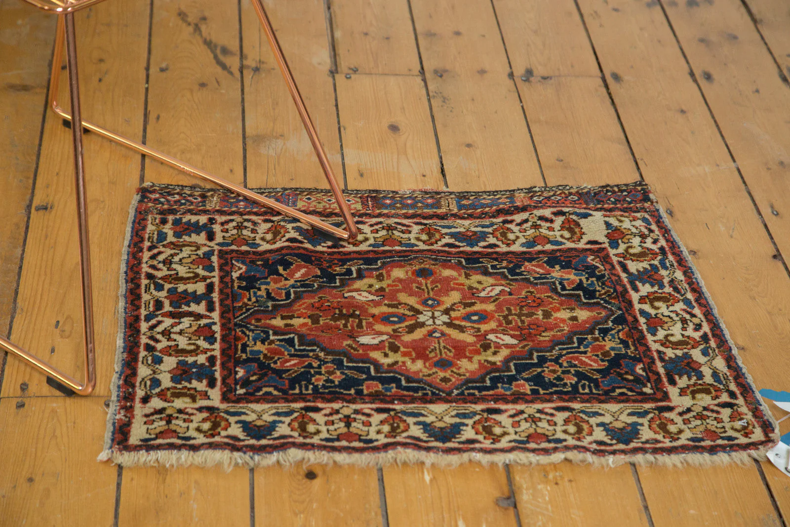 2x2.5 Antique West Persian Square Bag Face Rug Mat - Image 5