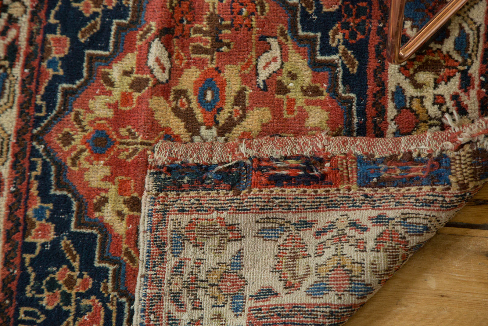 2x2.5 Antique West Persian Square Bag Face Rug Mat - Image 7