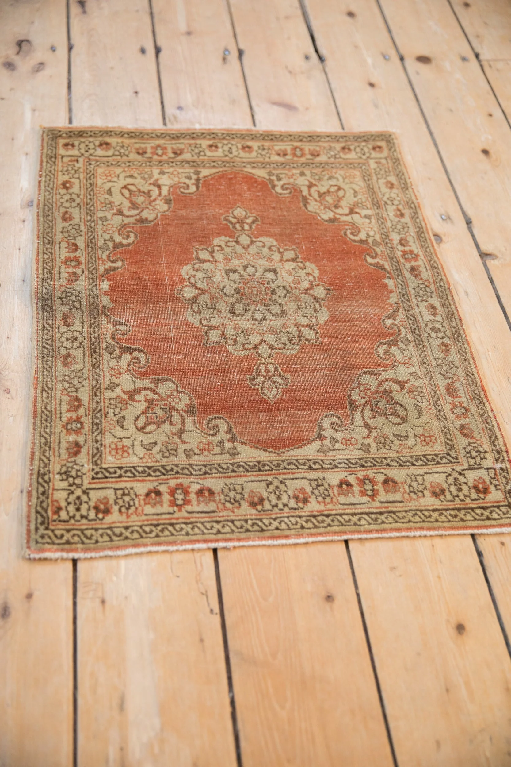 2x2.5 Distressed Antique Jalili Tabriz Rug Mat - Image 4