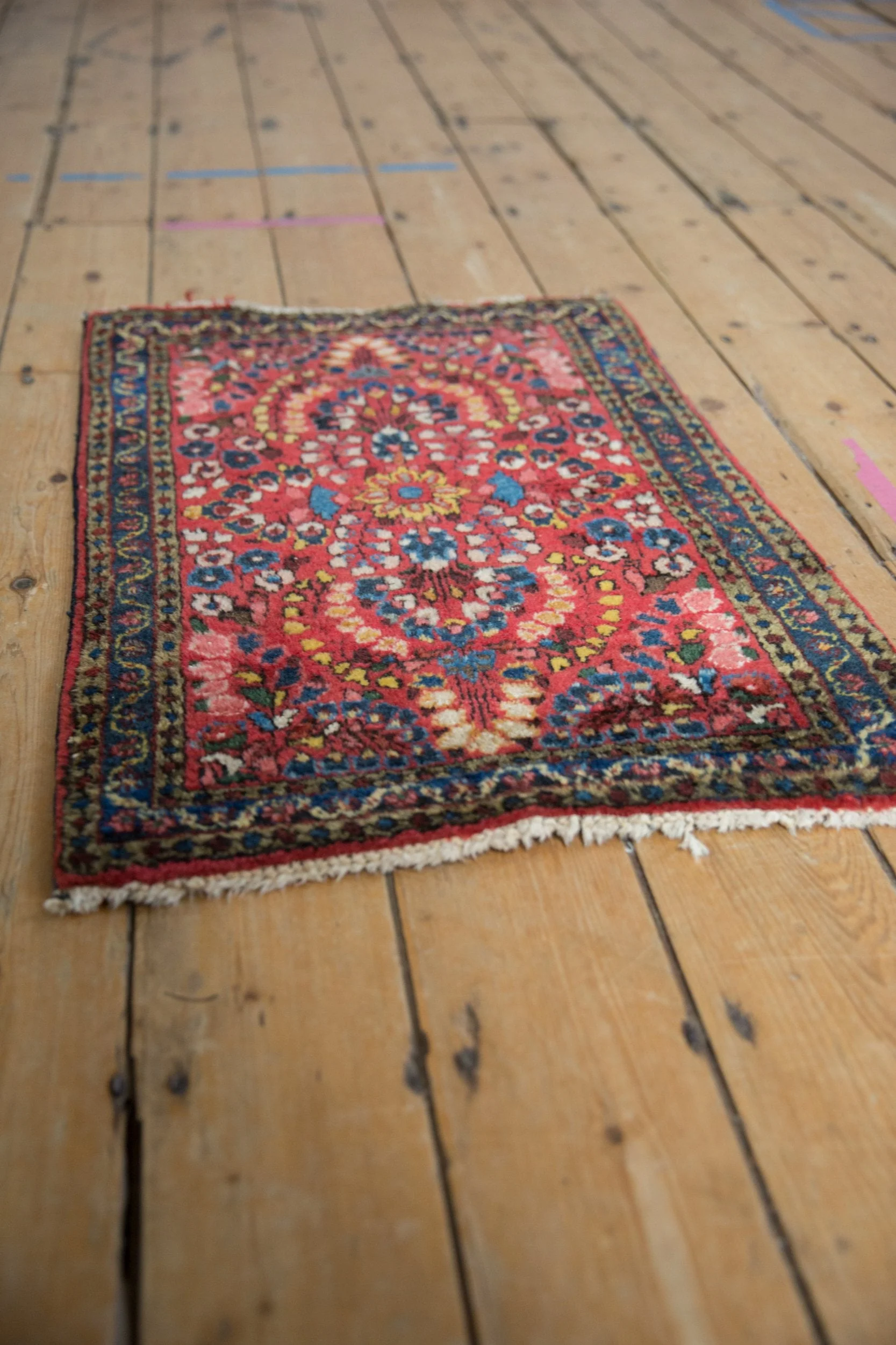 2x2.5 Vintage American Sarouk Square Rug Mat - Image 3