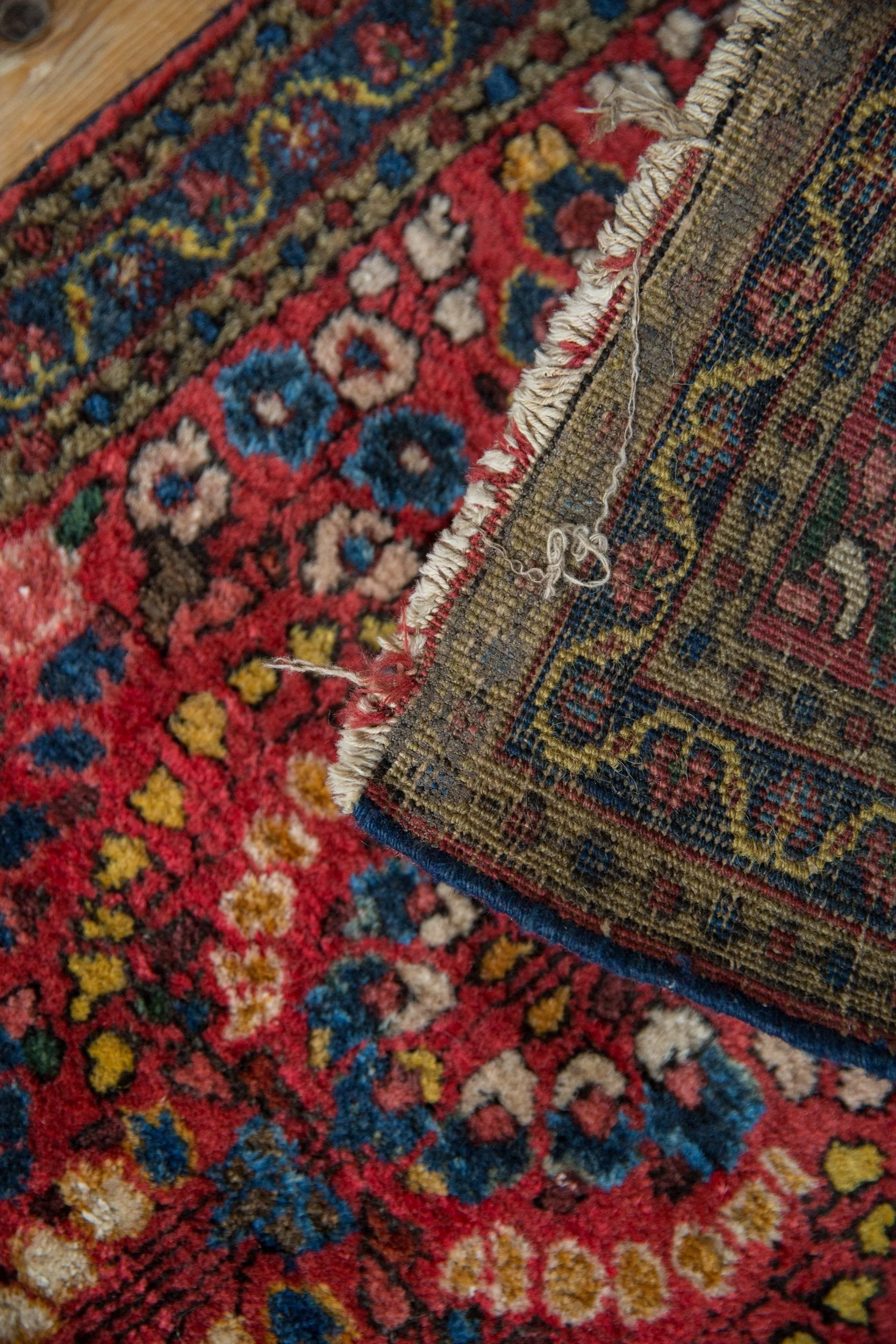 2x2.5 Vintage American Sarouk Square Rug Mat - Image 7