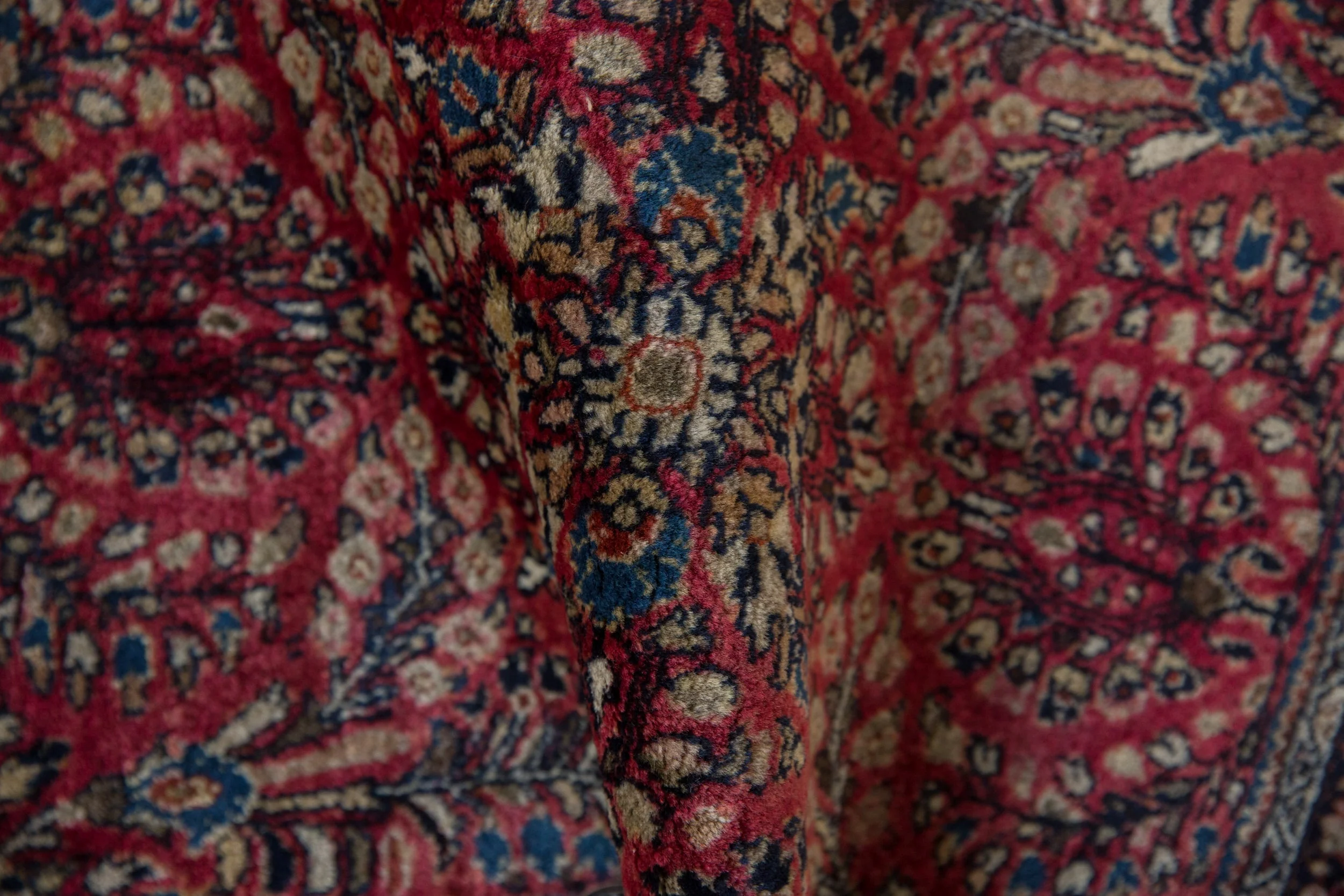2x2.5 Vintage American Sarouk Square Rug Mat - Image 7