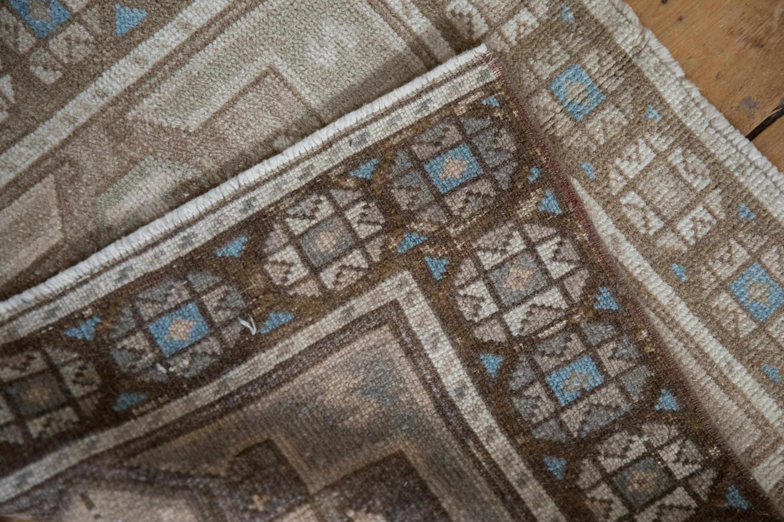 2x2.5 Vintage Distressed Oushak Square Rug Mat - Image 6