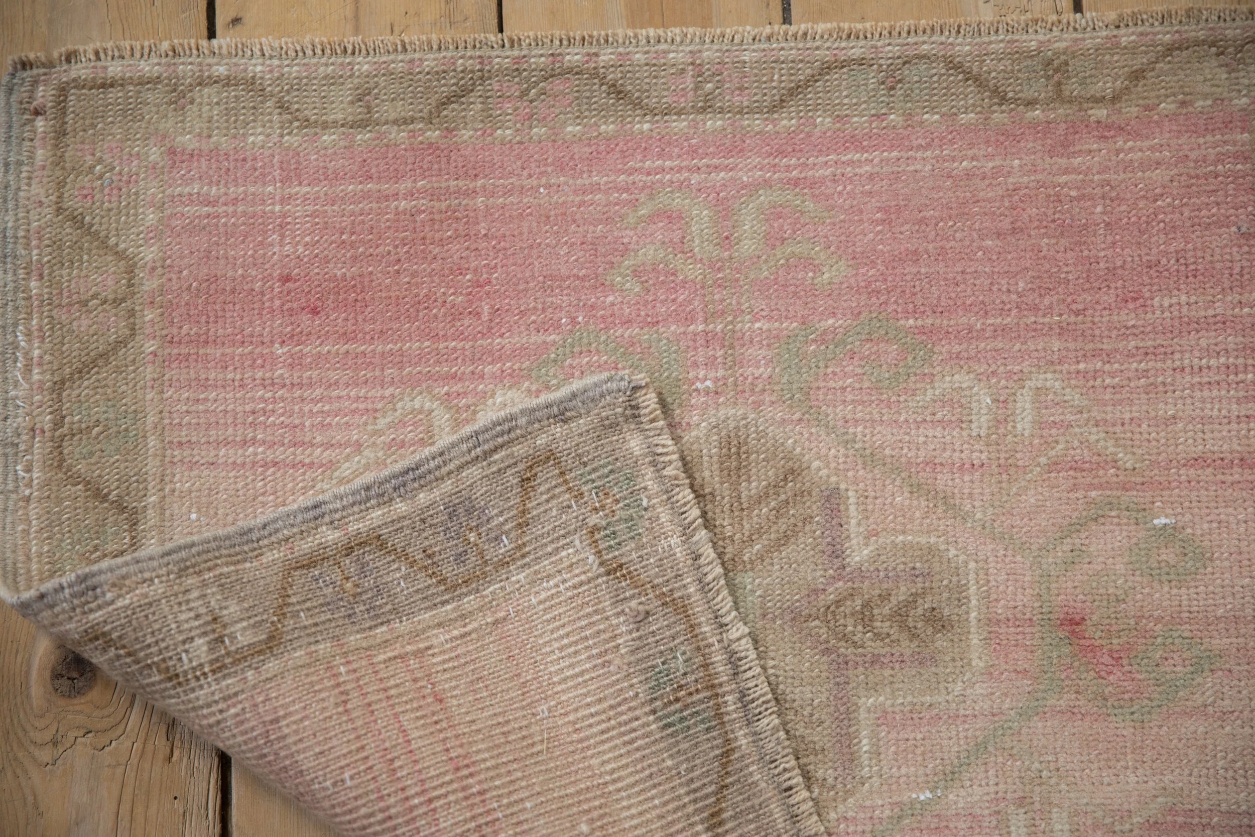 2x2.5 Vintage Distressed Oushak Square Rug Mat - Image 7