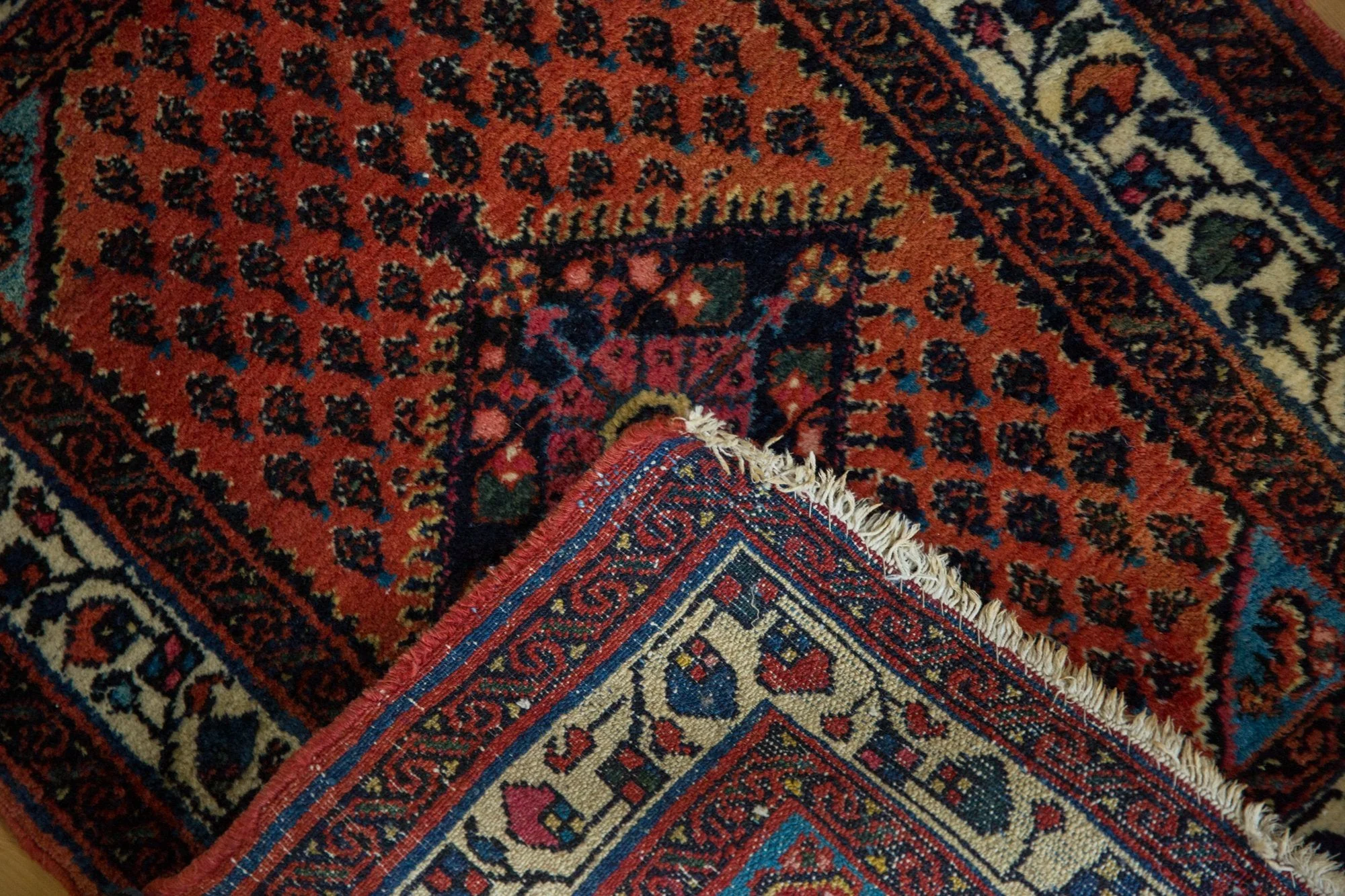 2x2.5 Vintage Engelas Square Rug Mat - Image 7