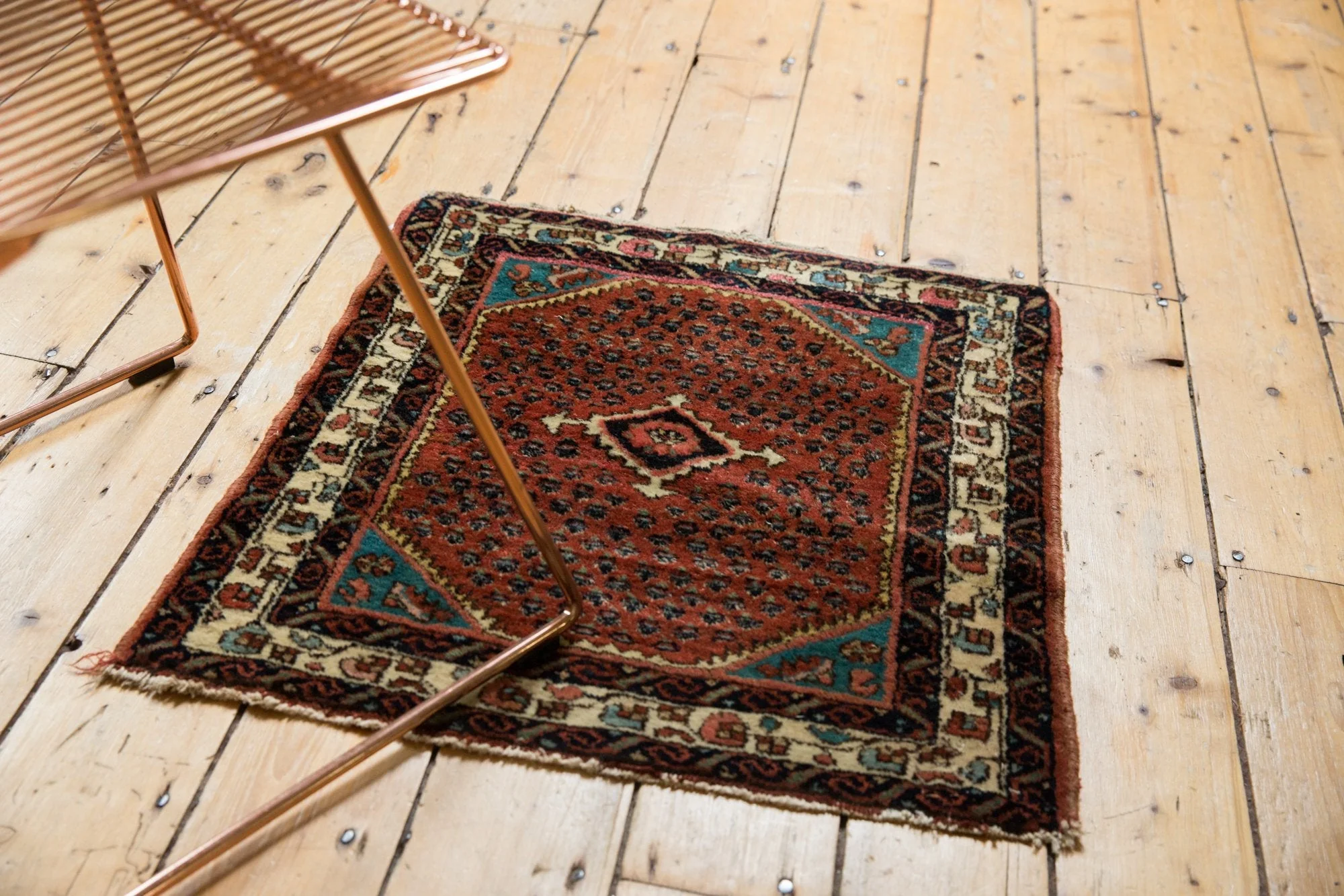 2x2.5 Vintage Engelas Square Rug Mat - Image 3