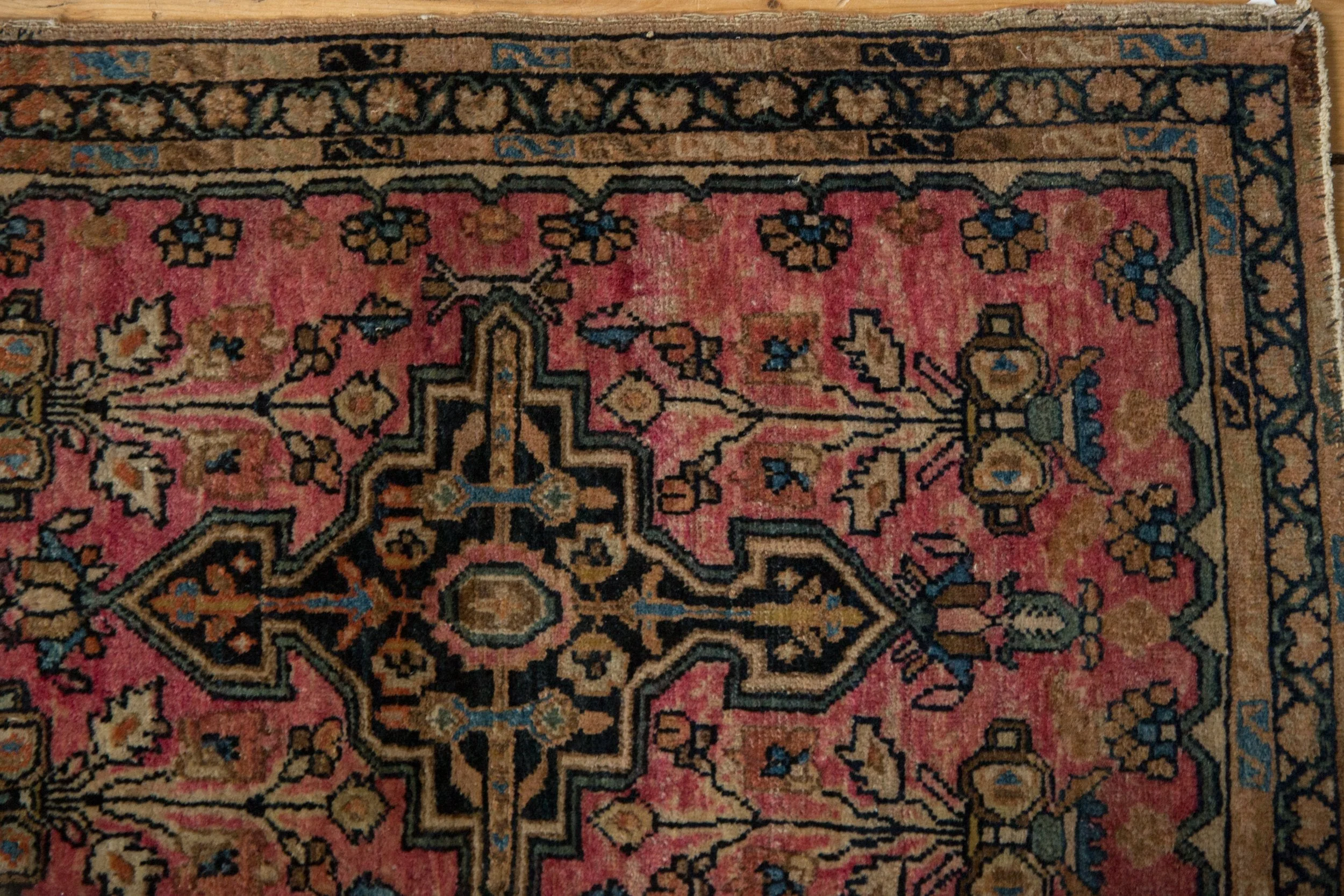 2x2.5 Vintage Farahan Sarouk Square Rug Mat - Image 6