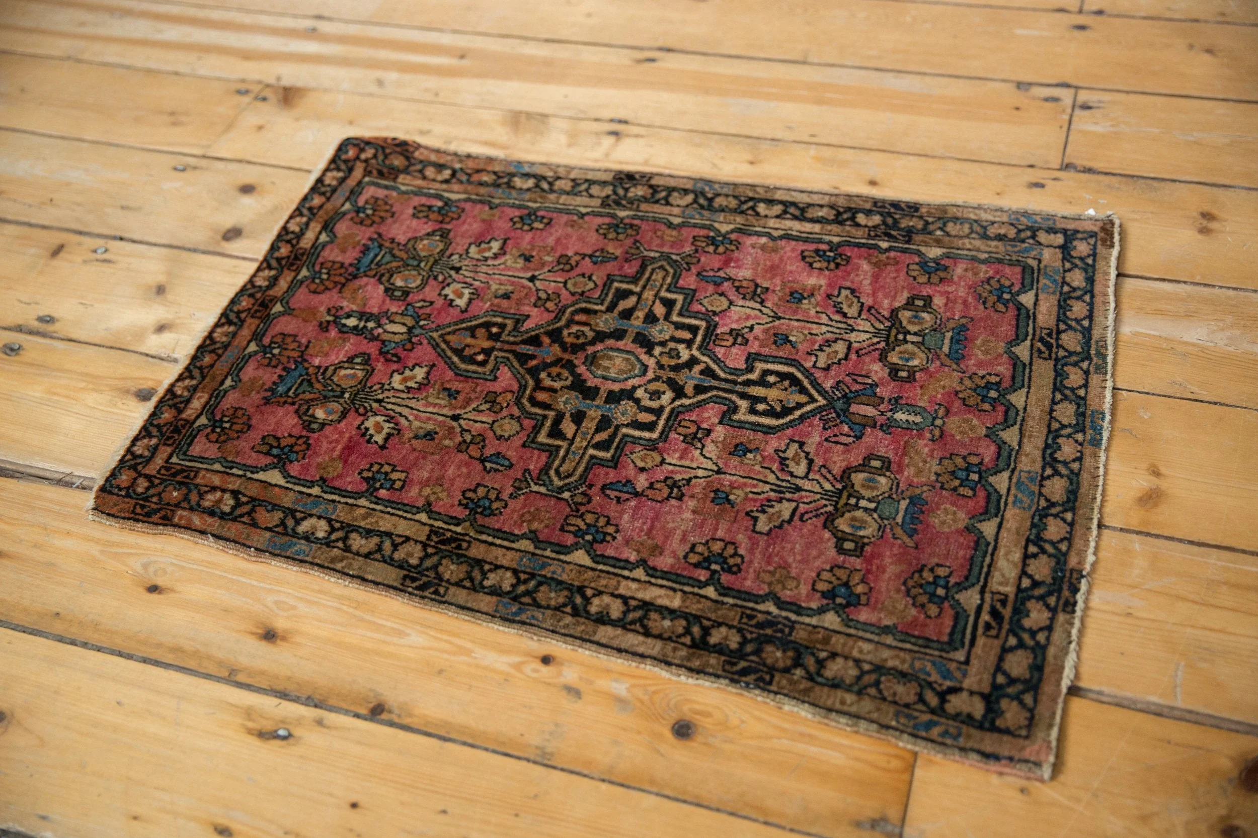 2x2.5 Vintage Farahan Sarouk Square Rug Mat - Image 7