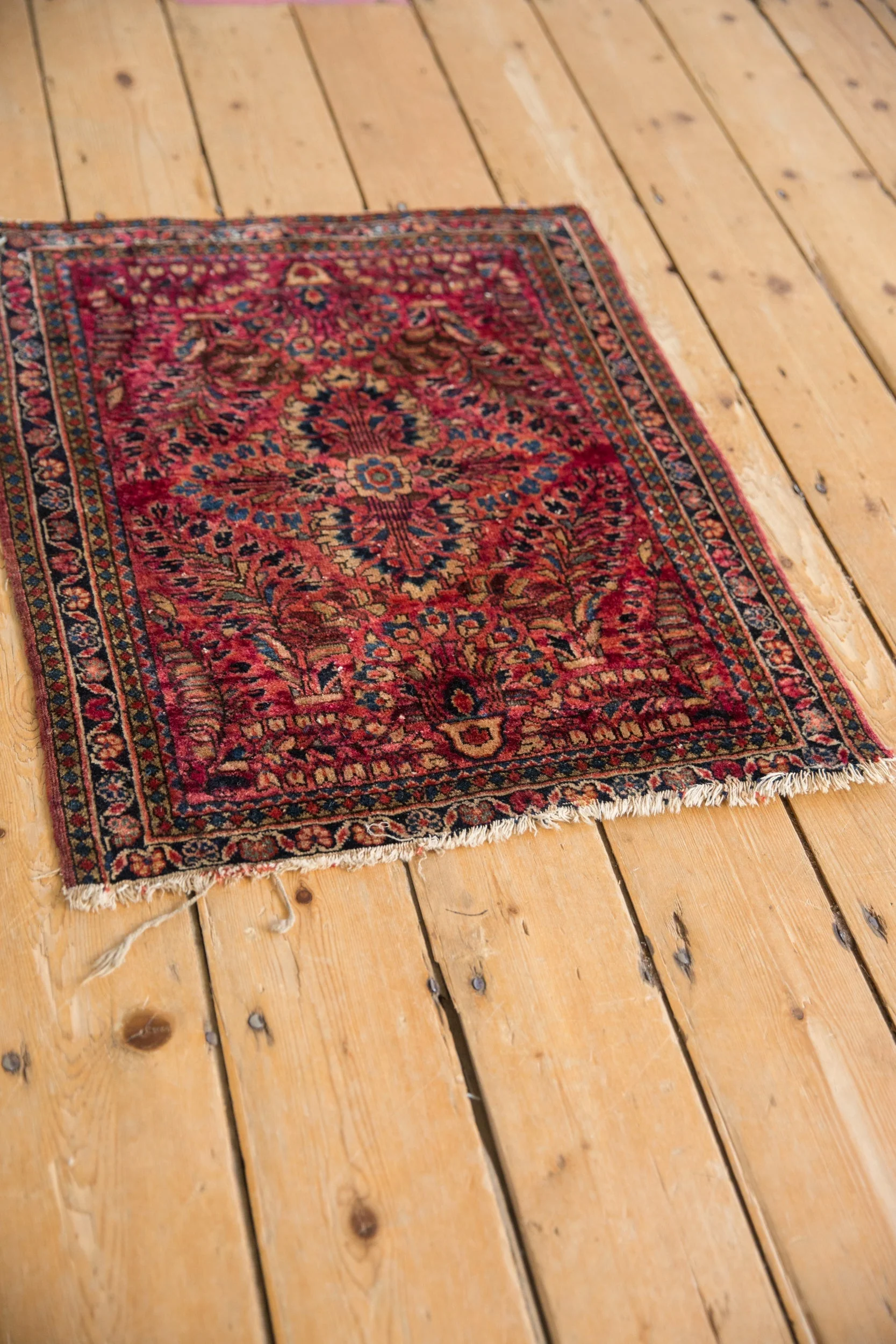 2x2.5 Vintage Fine American Sarouk Square Rug Mat - Image 3
