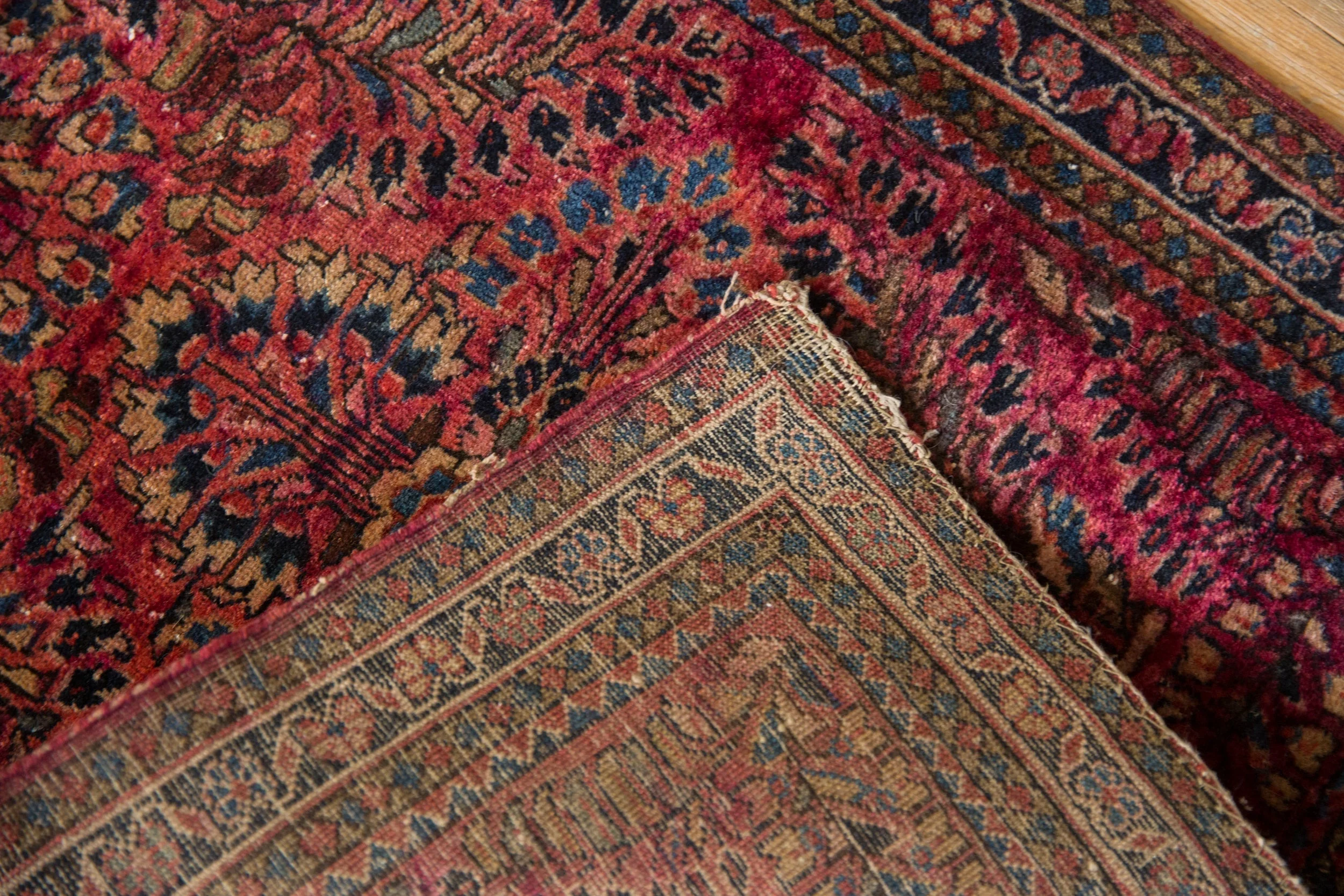 2x2.5 Vintage Fine American Sarouk Square Rug Mat - Image 6