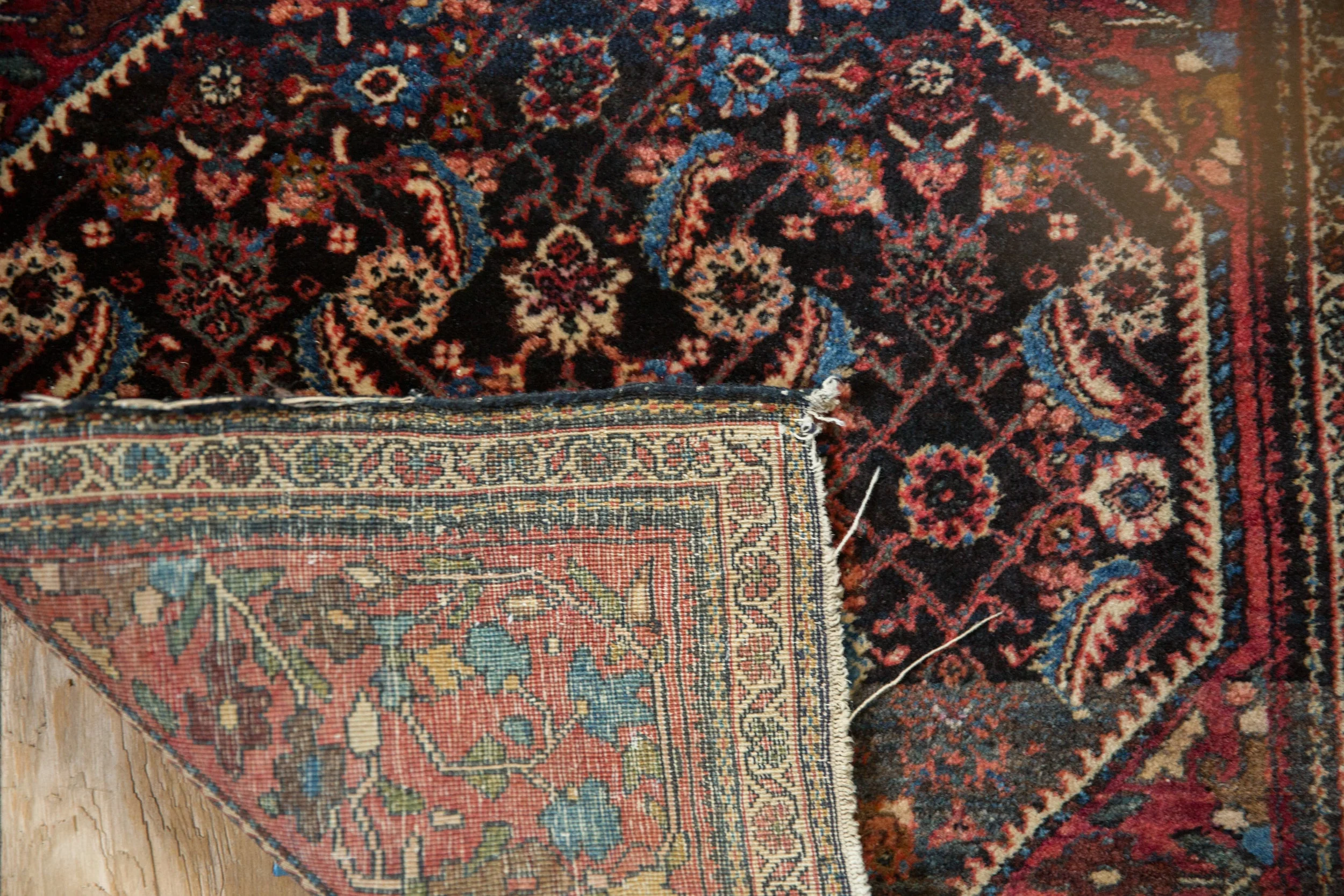 2x2.5 Vintage Fine Farahan Sarouk Square Rug Mat - Image 10